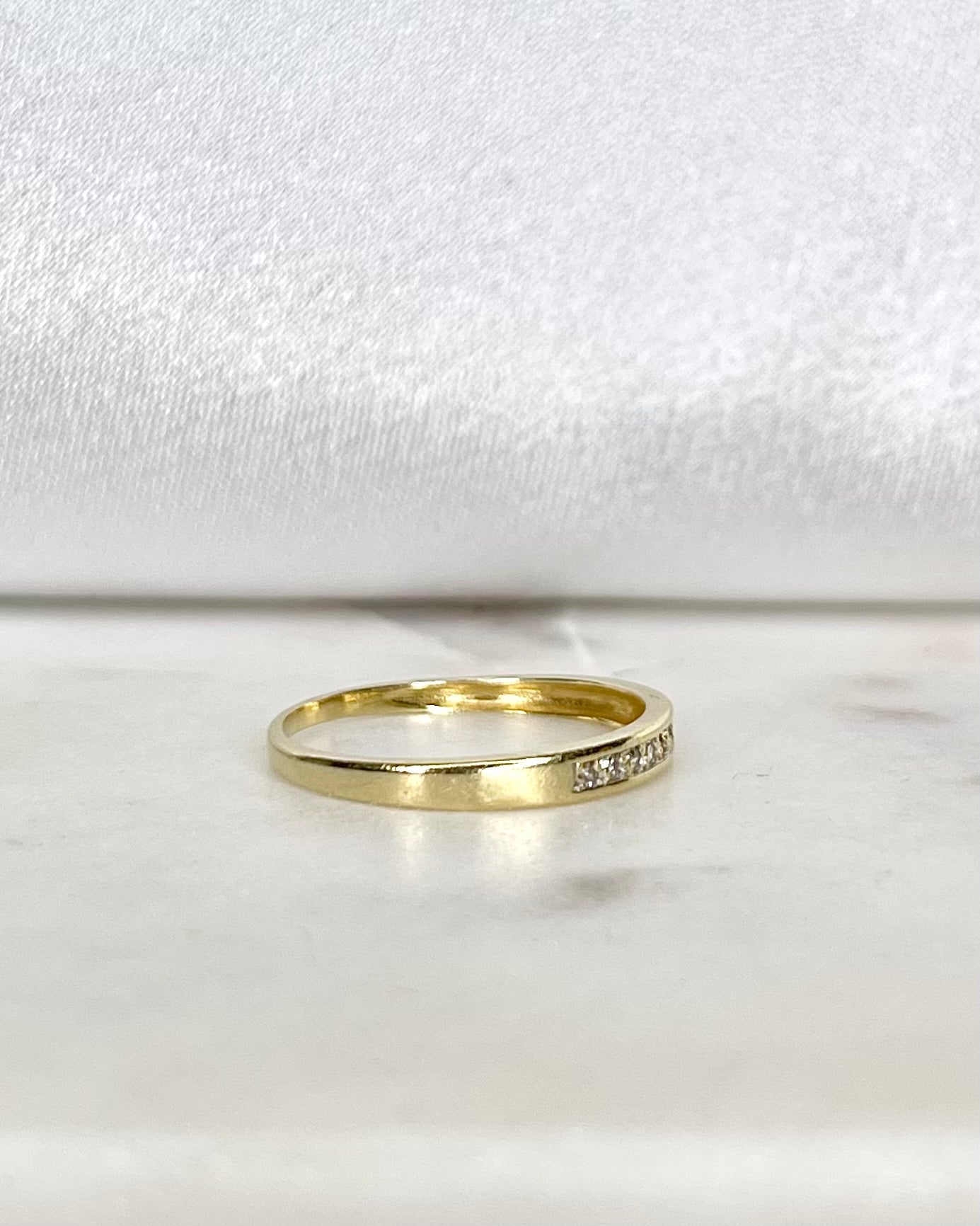 Bague Demi - Alliance Diamants 0.09 carat "Audrey" - Elliade Paris