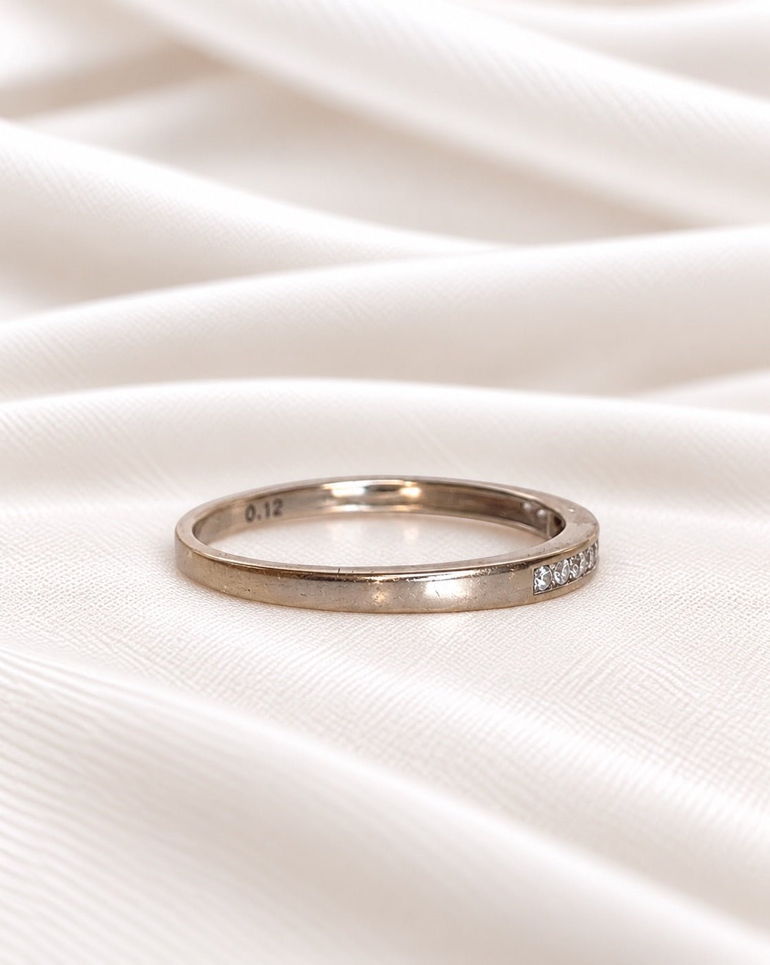 Bague Demi-Alliance Diamants 0.12 carat "Isalys" - Elliade Paris