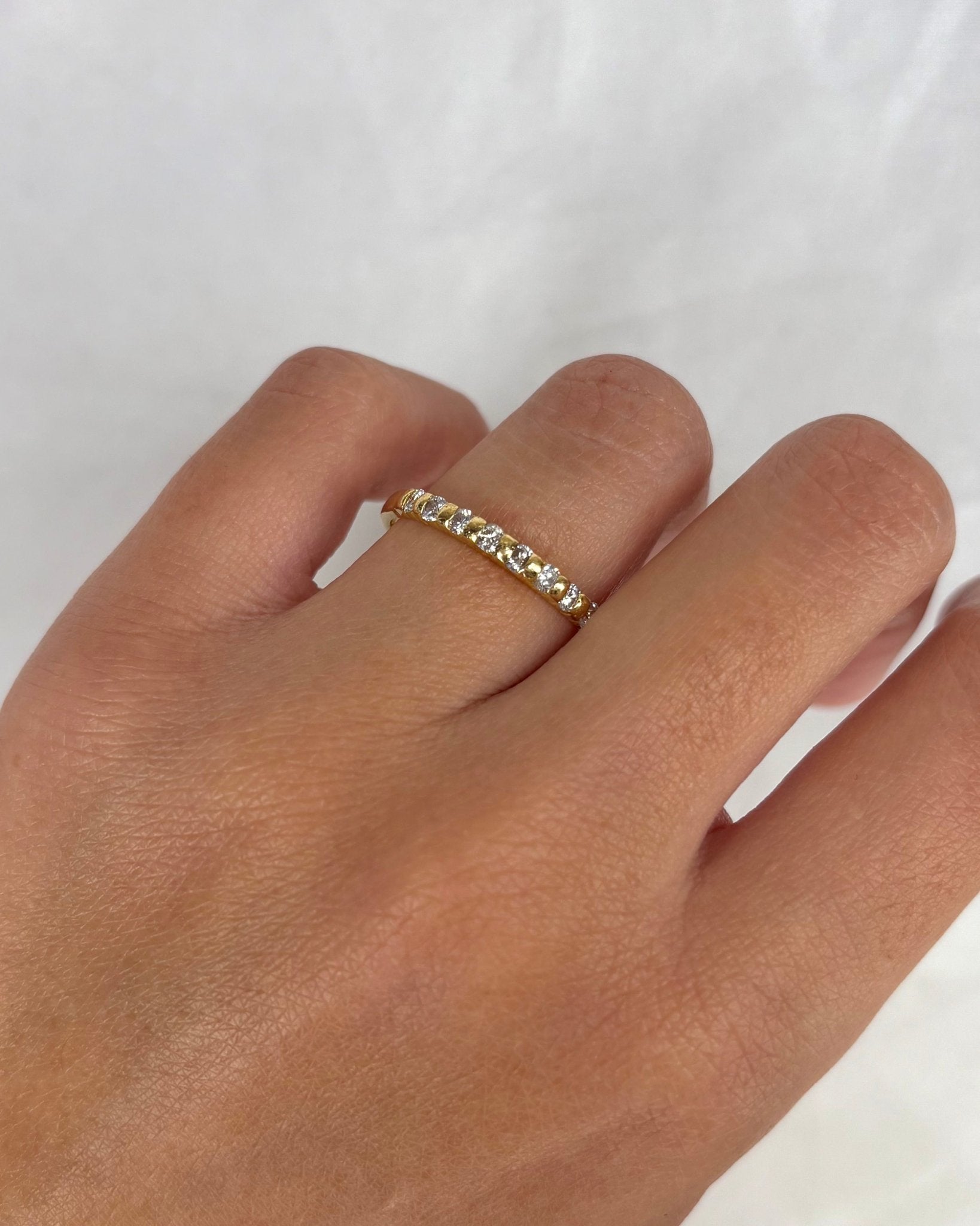 Bague Demi Alliance Diamants 0.36 carat "Lévana" - Elliade Paris