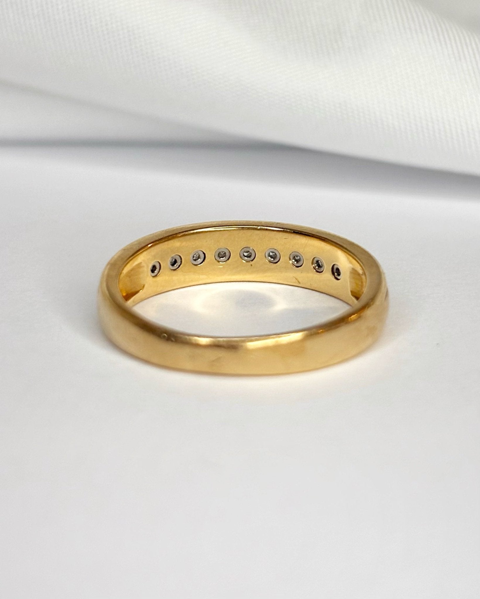 Bague Demi - Alliance Diamants & Or 2,93g "Connie" - Elliade Paris