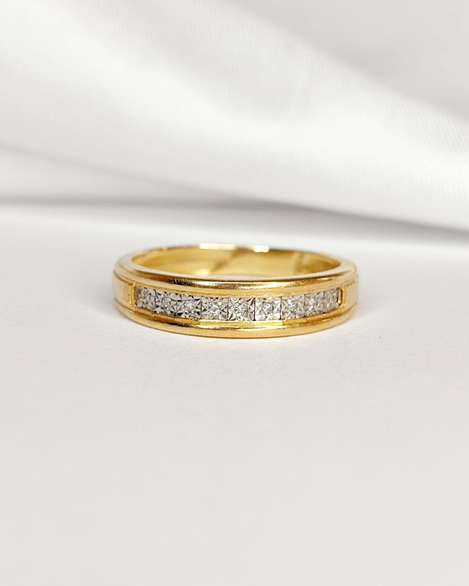 Bague Demi - Alliance Diamants & Or 2,93g "Connie" - Elliade Paris