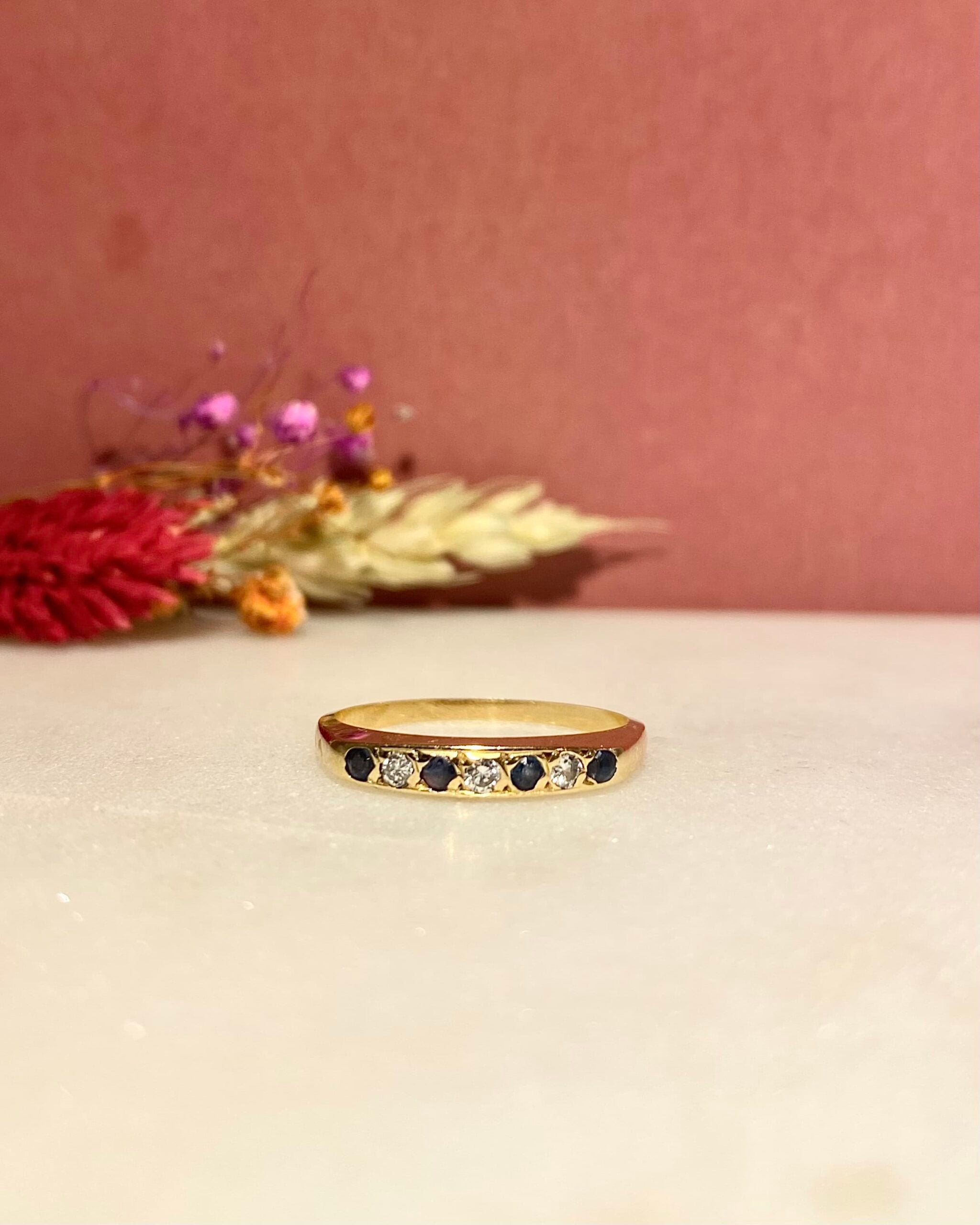 Demi Alliance Vintage Saphirs & Diamants "Béatrice"