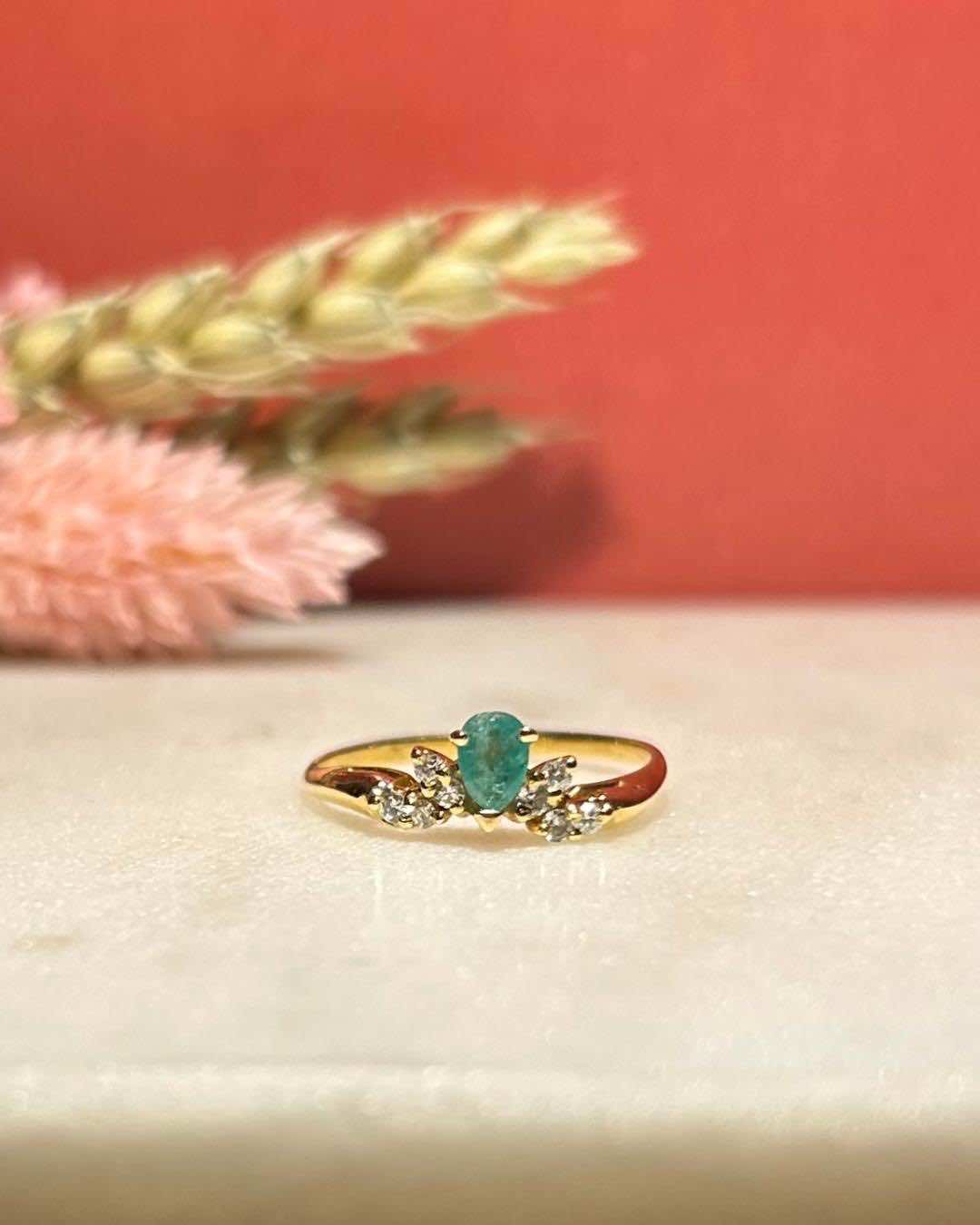 Bague Diadème Émeraude & Diamants "Jenna" - Elliade Paris