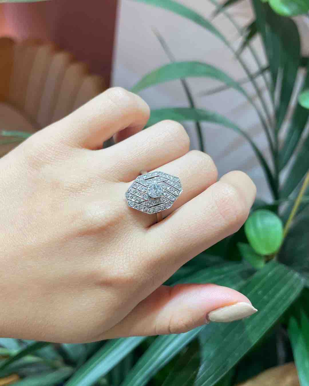 Bague Diamants Art - déco Vintage "Maryse" - Elliade Paris