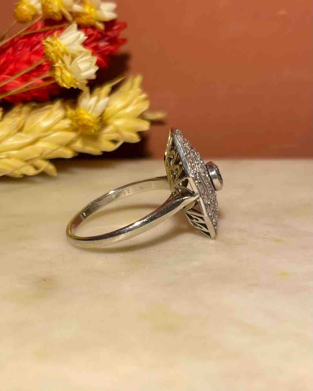 Bague Diamants Art - déco Vintage "Maryse" - Elliade Paris