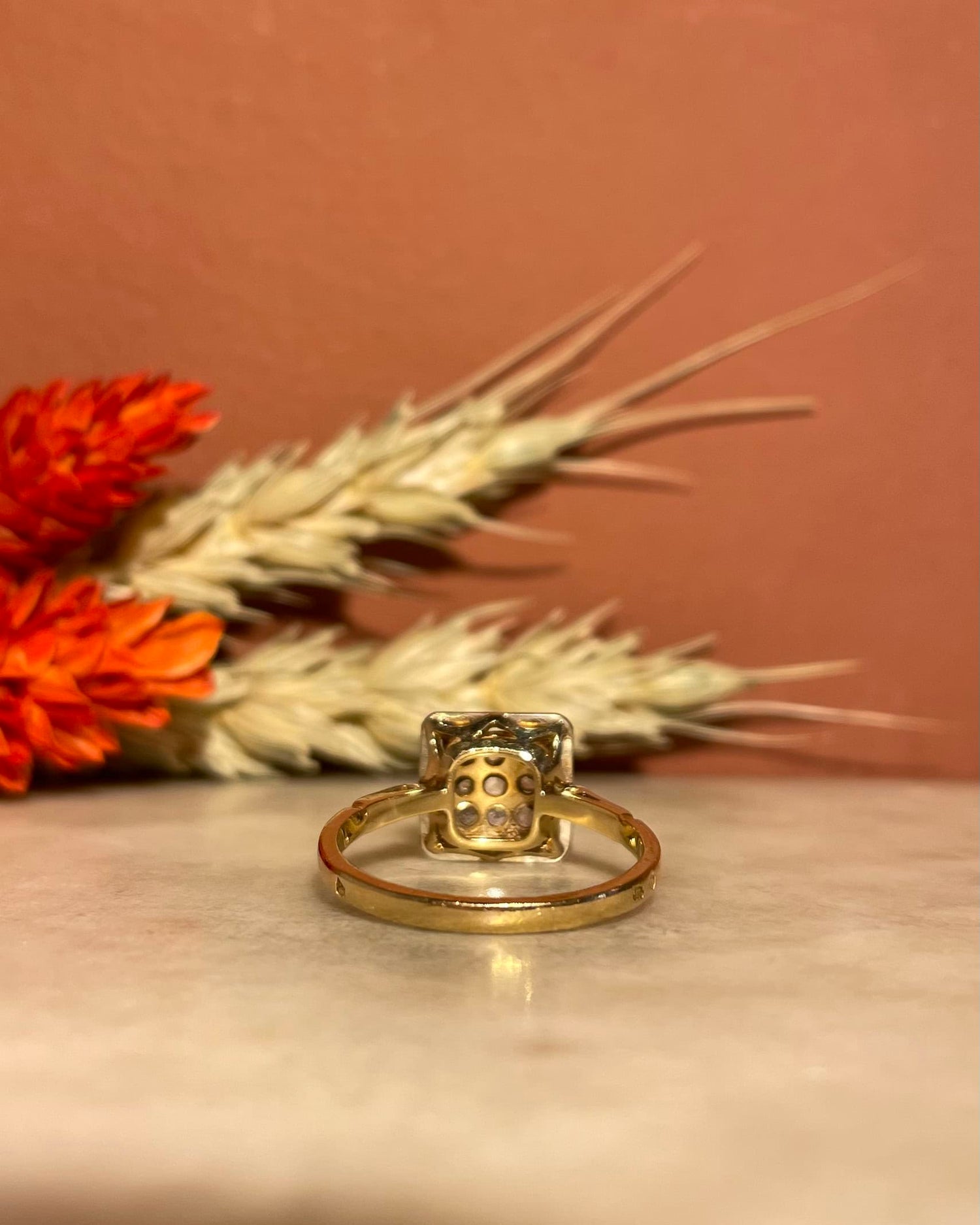 Bague Vintage Art-Déco 9 Diamants "Céline"
