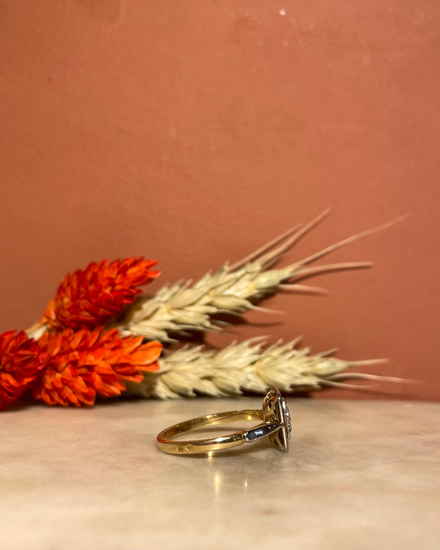 Bague Vintage Art-Déco 9 Diamants "Céline"