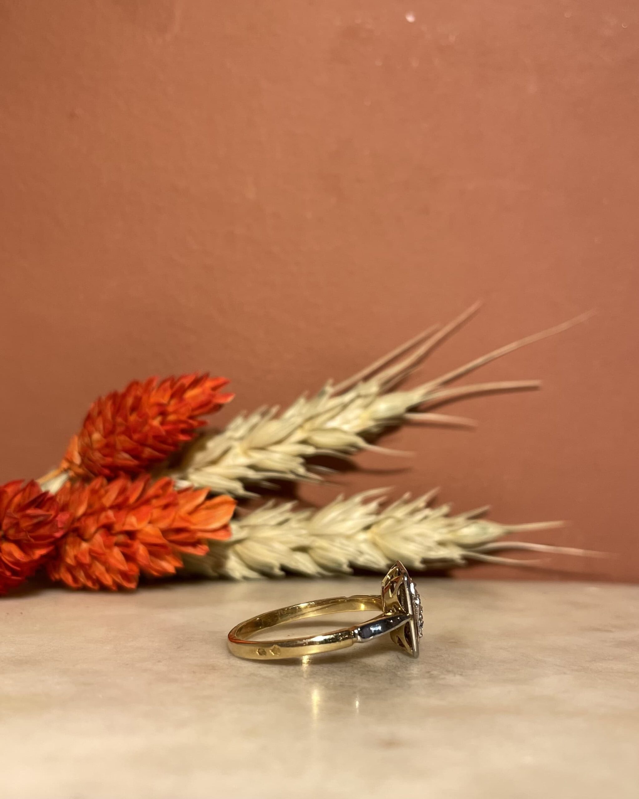 Bague Vintage Art-Déco 9 Diamants "Céline"