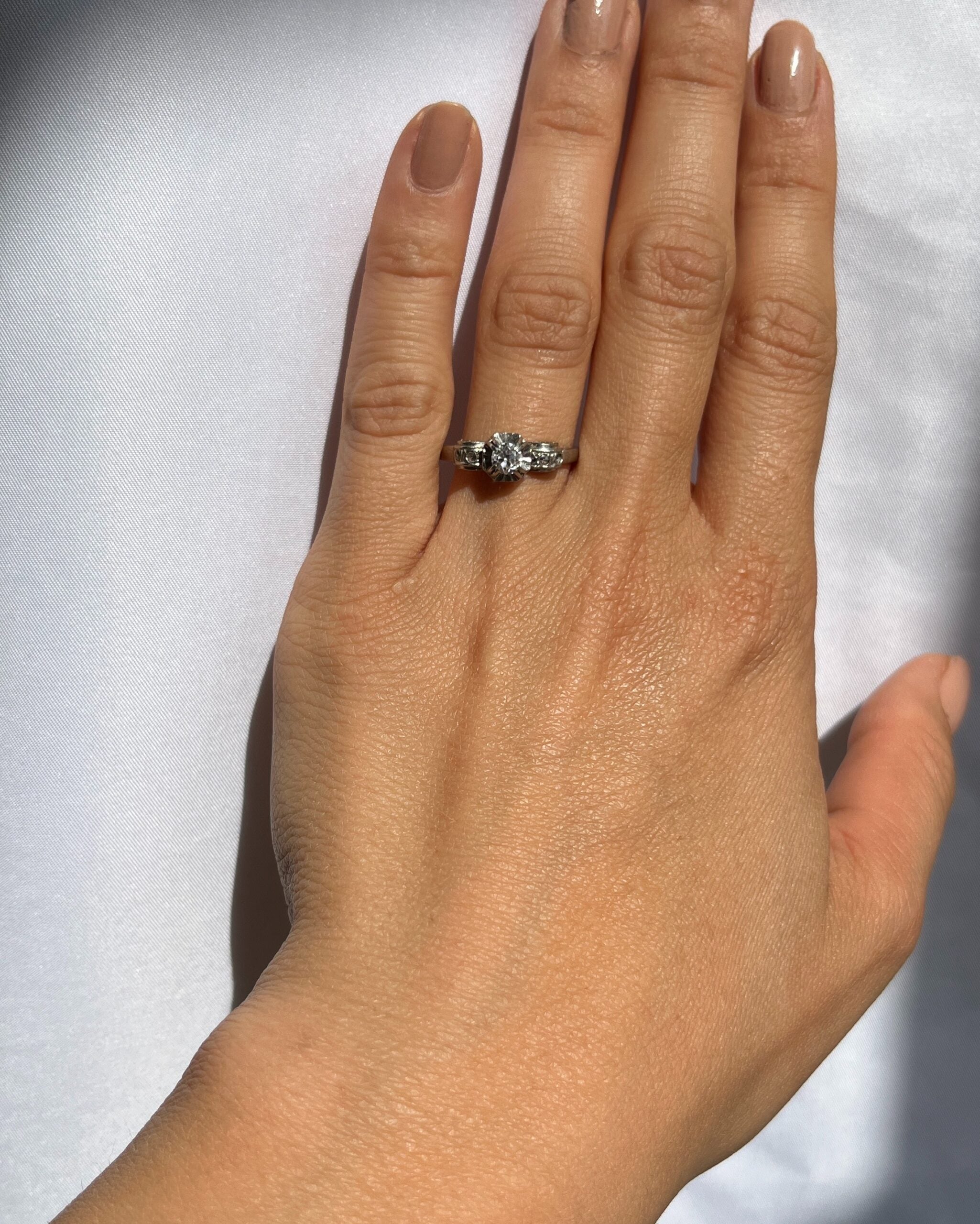 Bague diamants années 1950 "Léana" - Elliade Paris