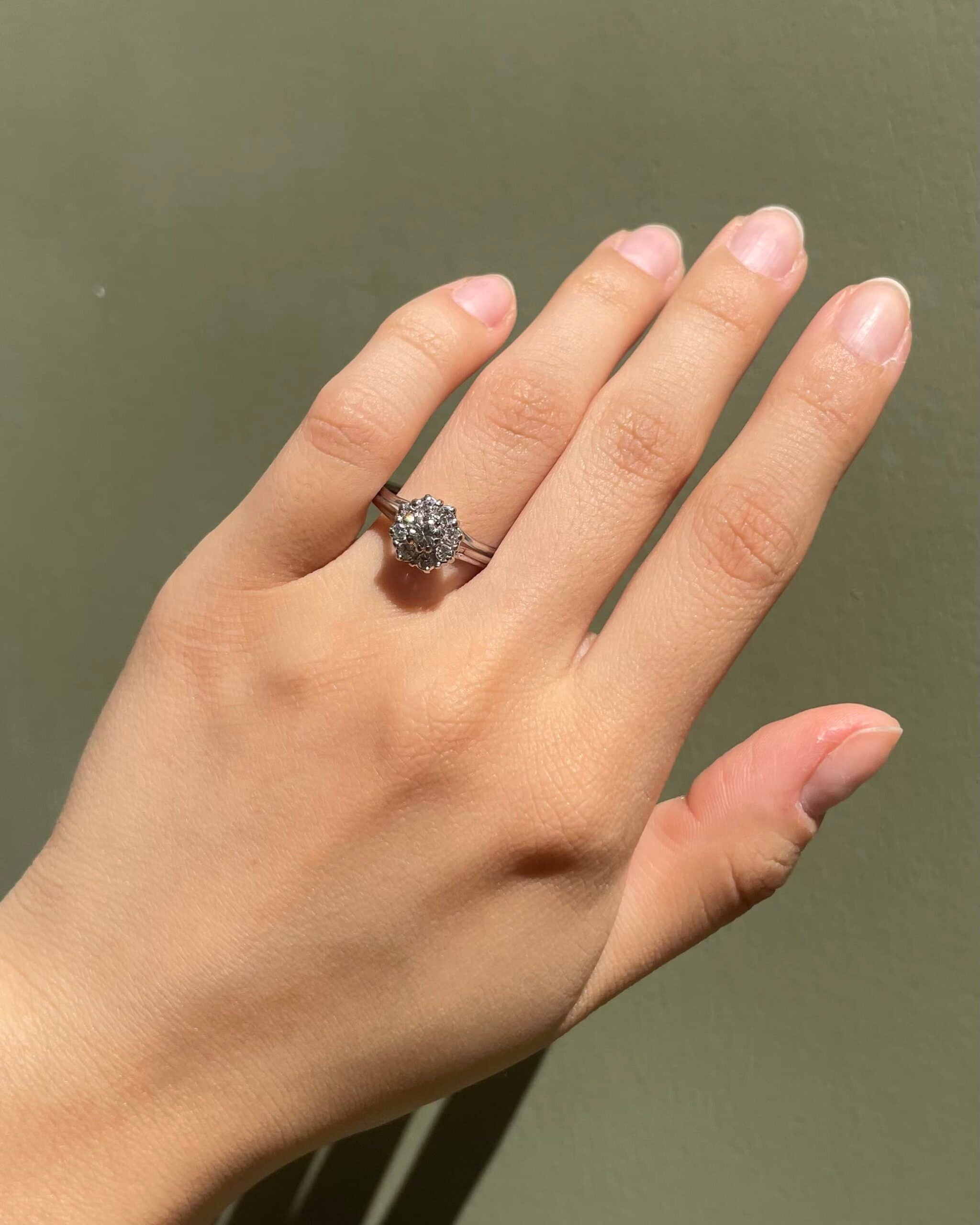Bague Marguerite Vintage Diamants "Silvia"