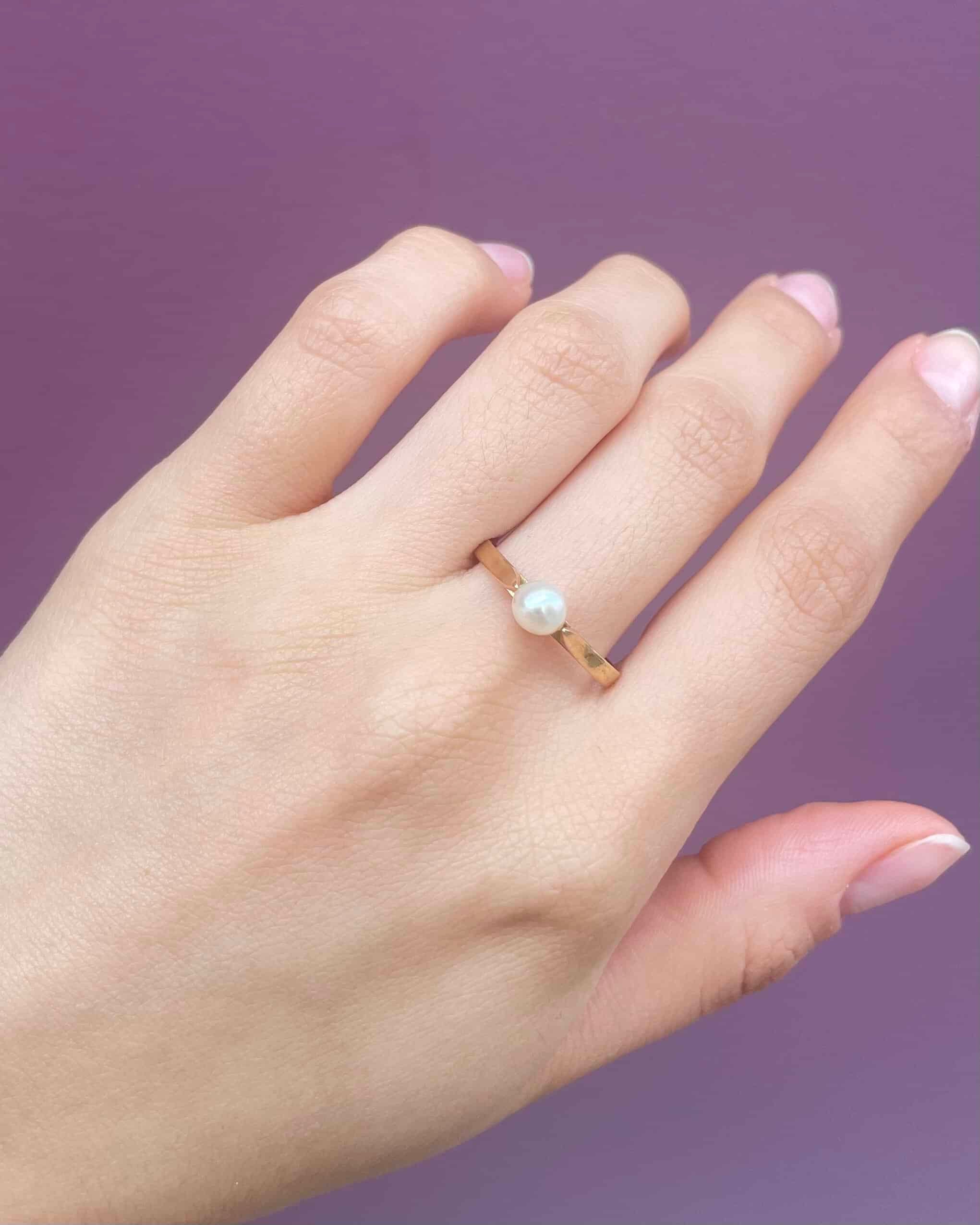Bague Vintage Perle "Linda"