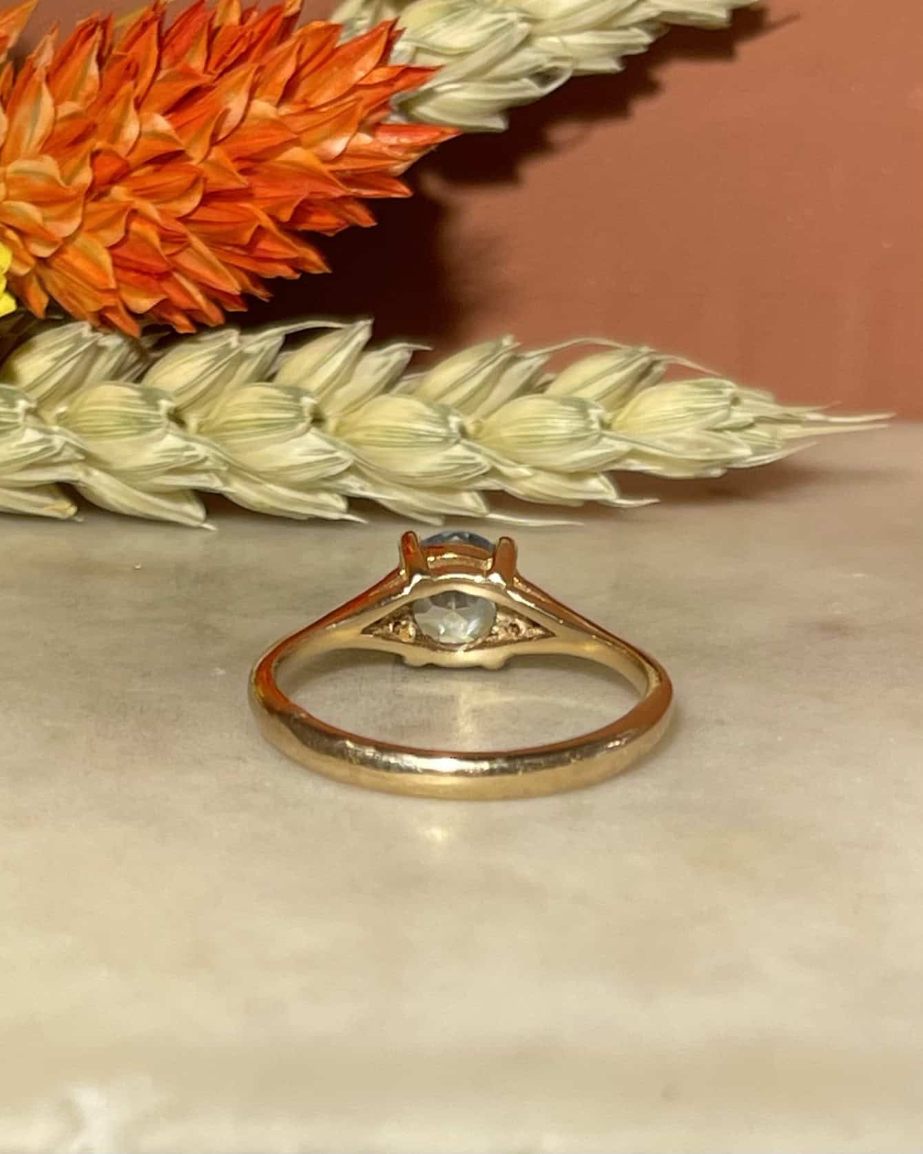 Bague Trilogie topaze & Diamants "Rahem"