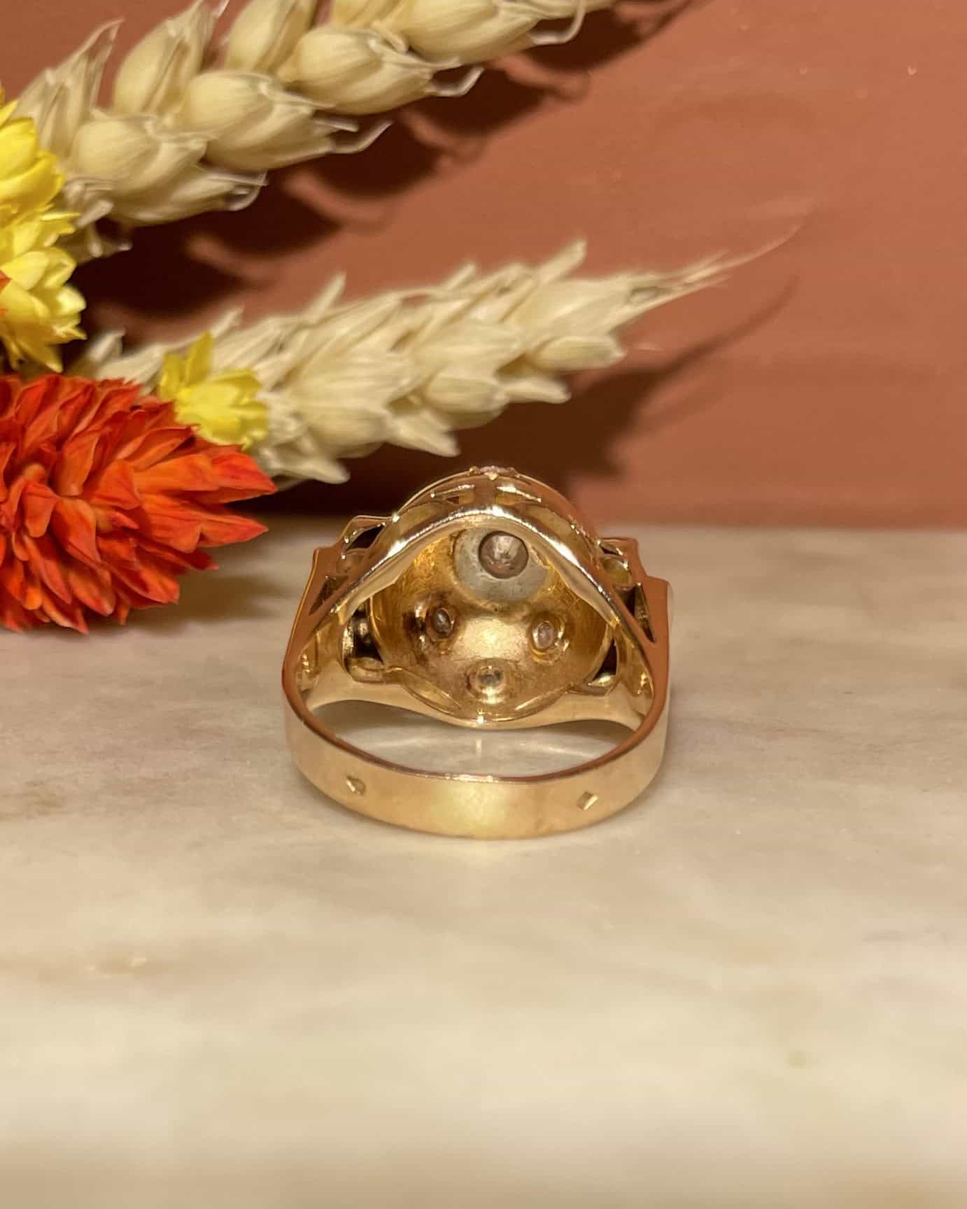 Bague Boule Diamants Serti étoilé "Mukum"