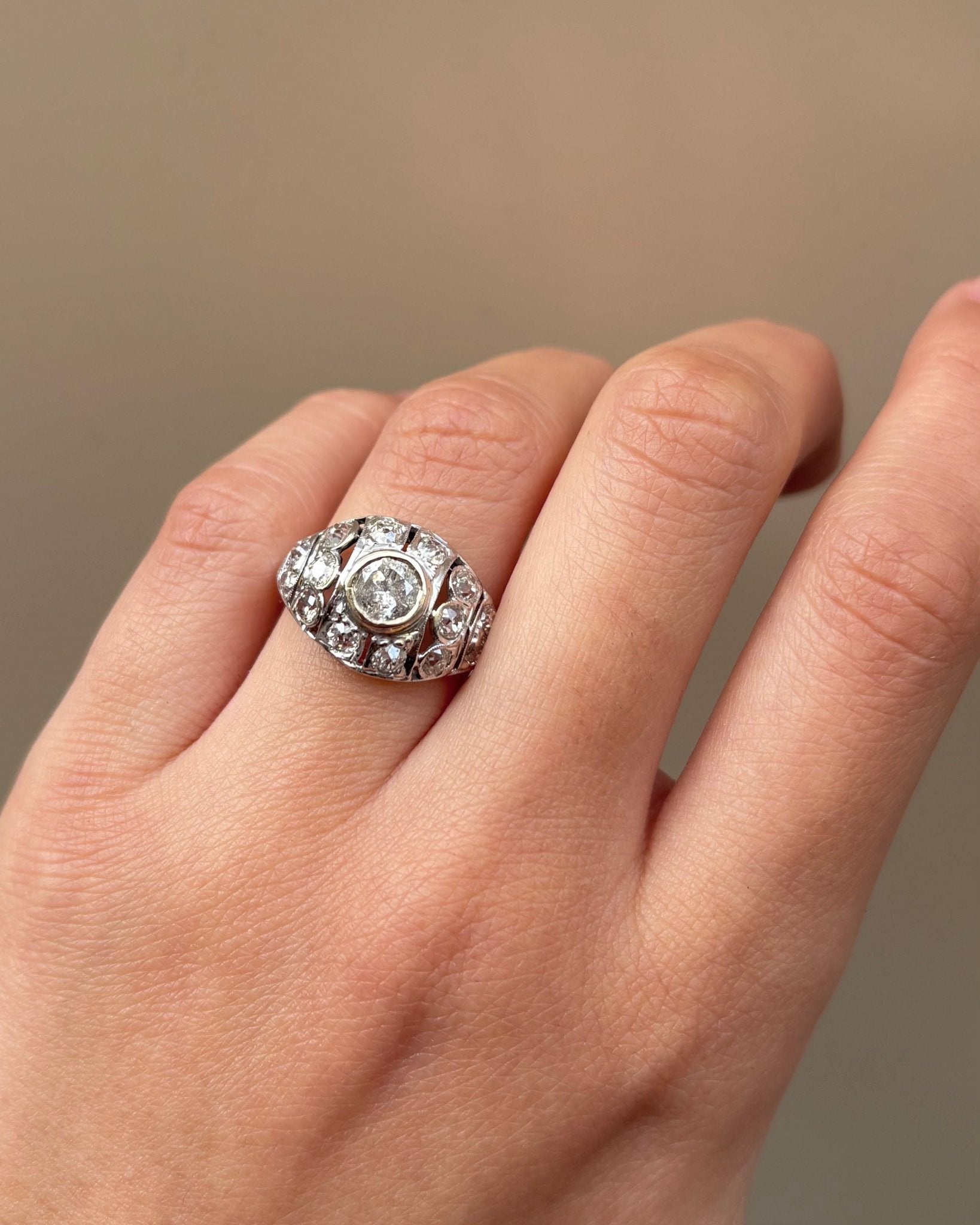 Bague Dôme Diamants 1.38 carat "Lucia" - Elliade Paris