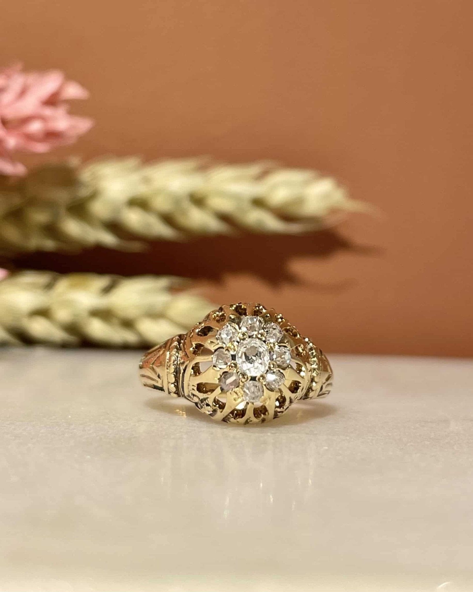 Bague Dôme Vintage Diamant "Ness" - Elliade Paris