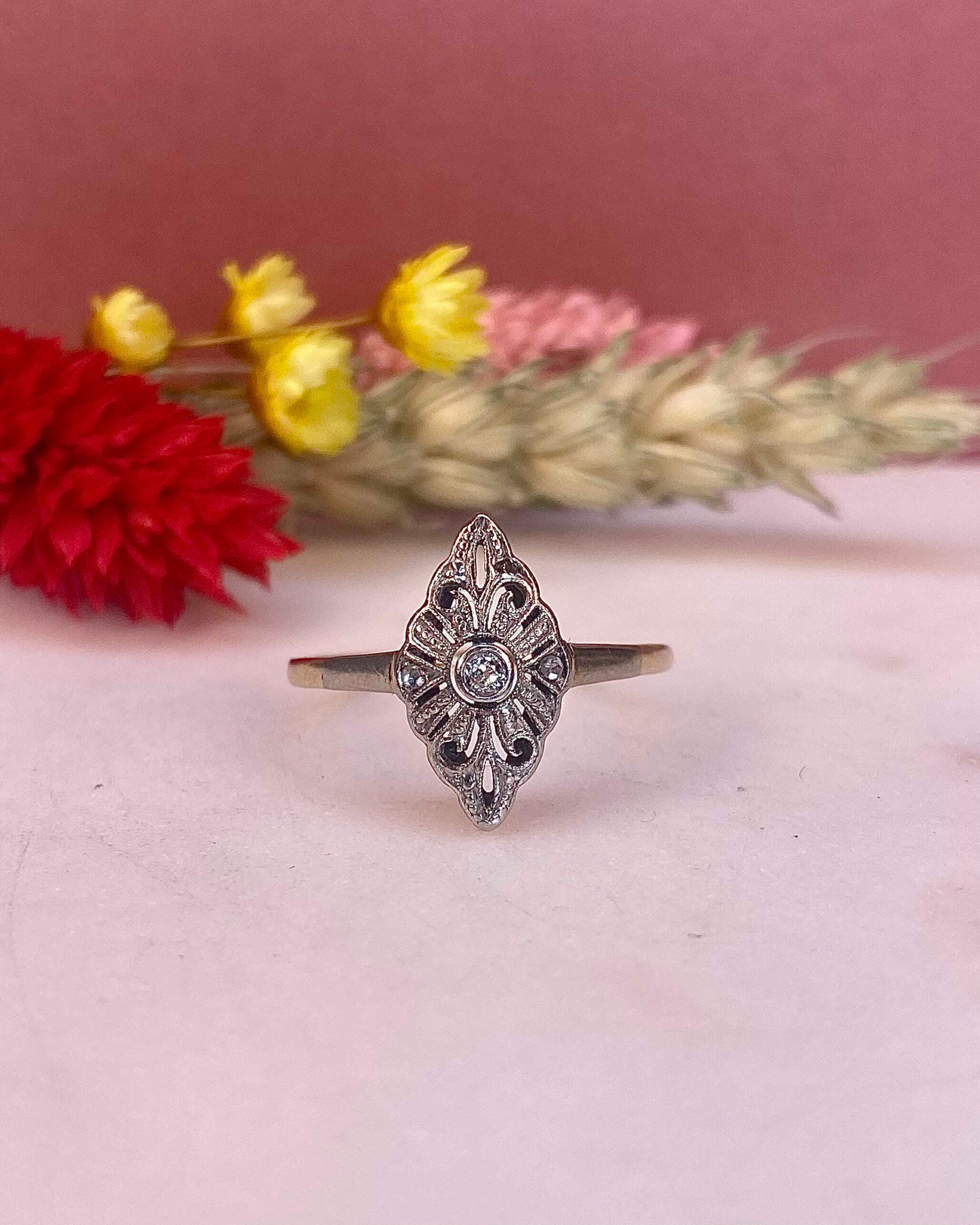 Bague Vintage Art-Déco Diamants "Marilou" - Elliade Paris