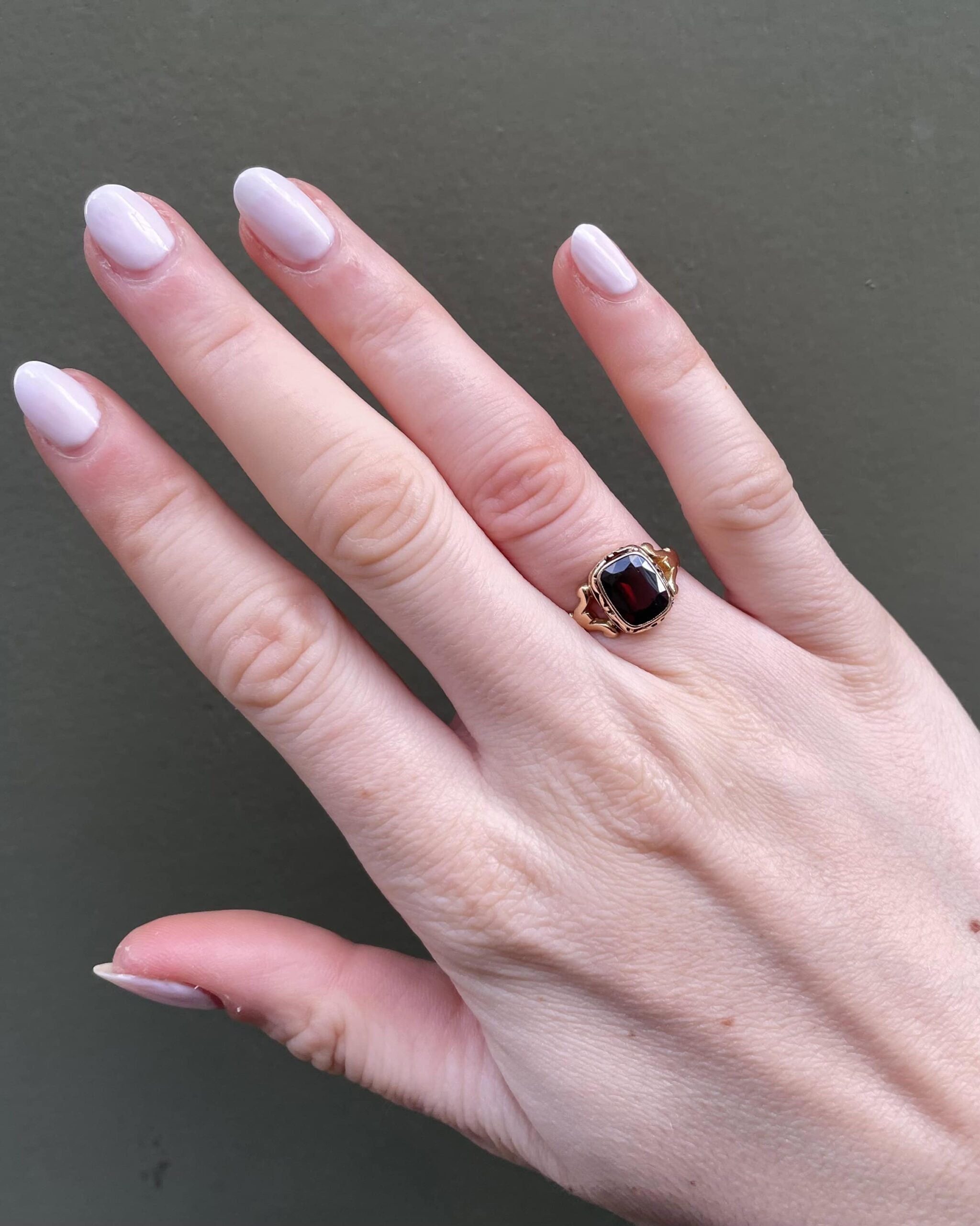 Bague Solitaire Grenat 2 carats "Olary"