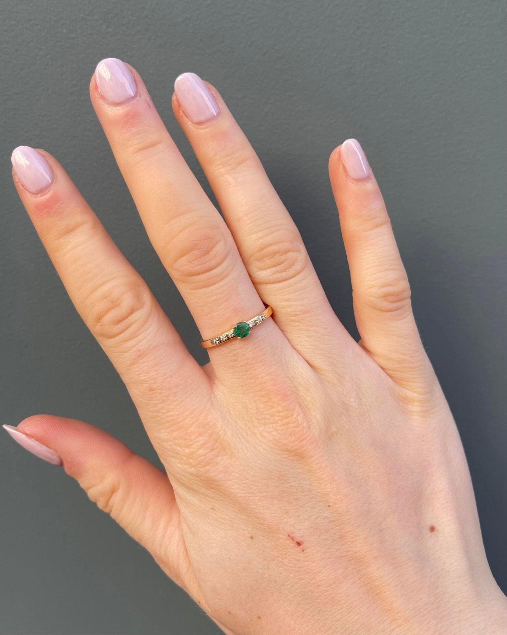 Bague Emeraude 0.30 Carat & Diamants "Malie" - Elliade Paris