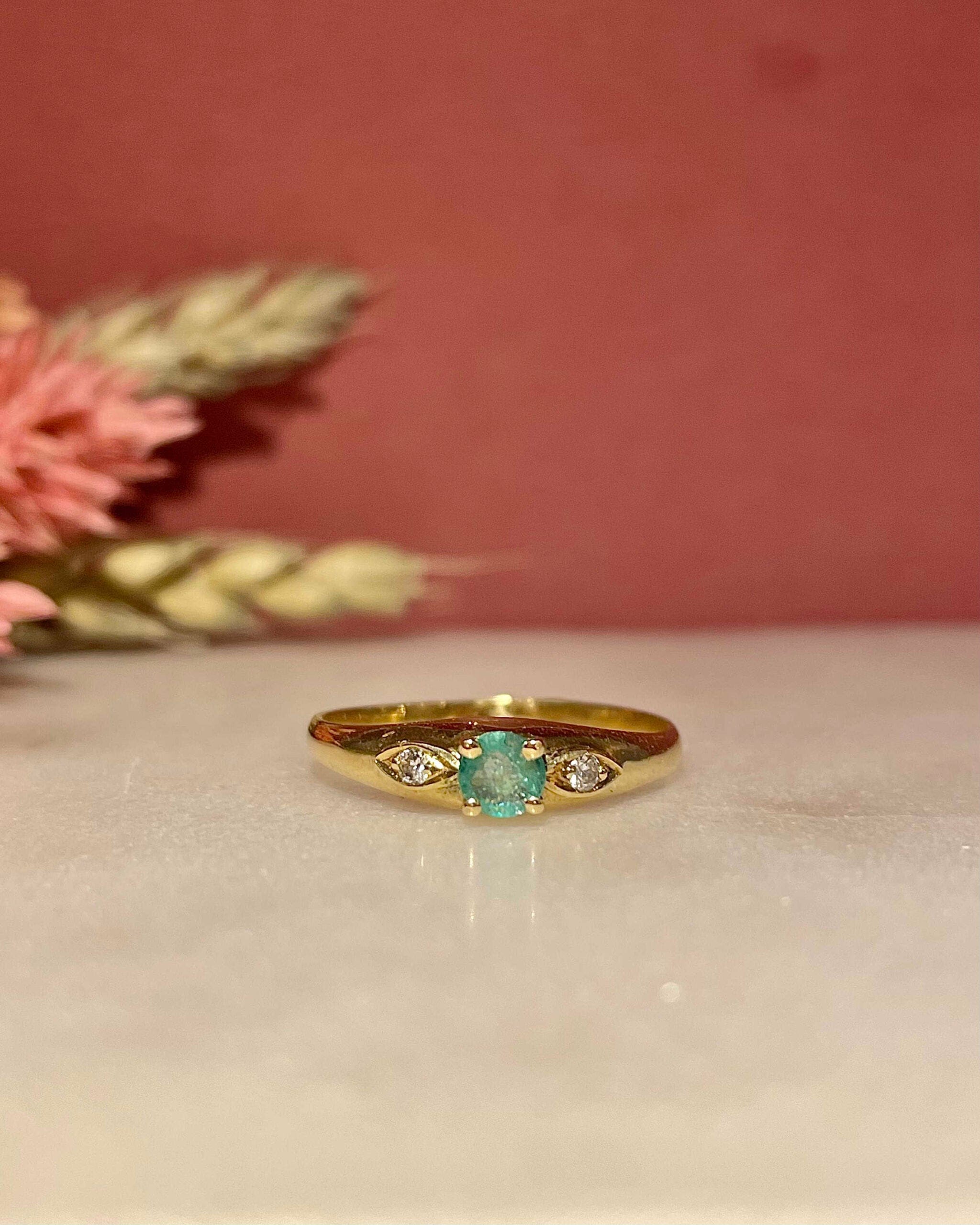 Bague Trilogie Emeraude & Diamants "Amari" - Elliade Paris
