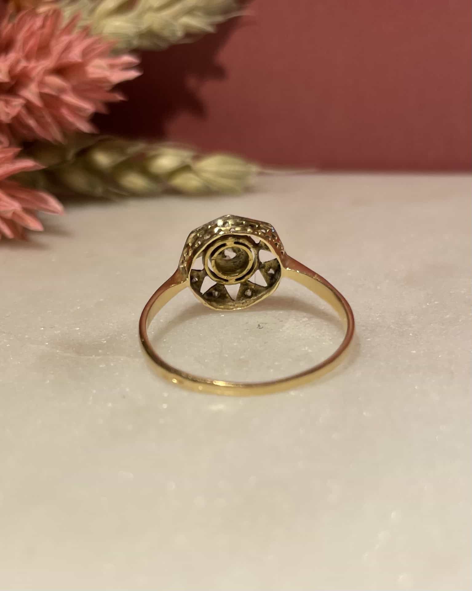 Bague Étoilé Art - Déco Diamants "Audrey" - Elliade Paris