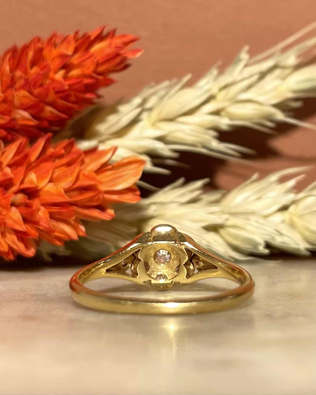 Bague fleur Art Déco Diamants "Lauriane" - Elliade Paris