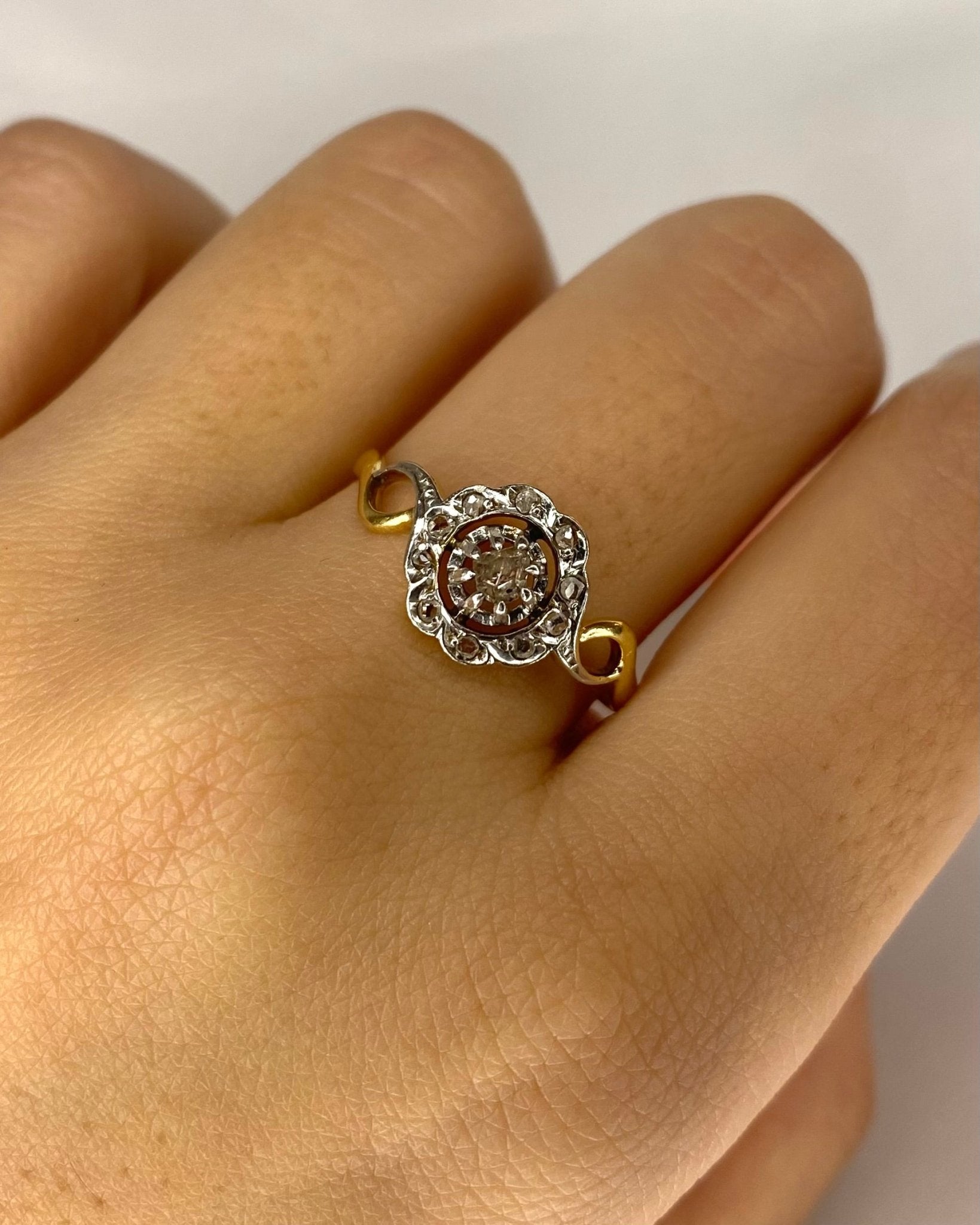 Bague Fleur Art Nouveau Diamants "Lilou" - Elliade Paris