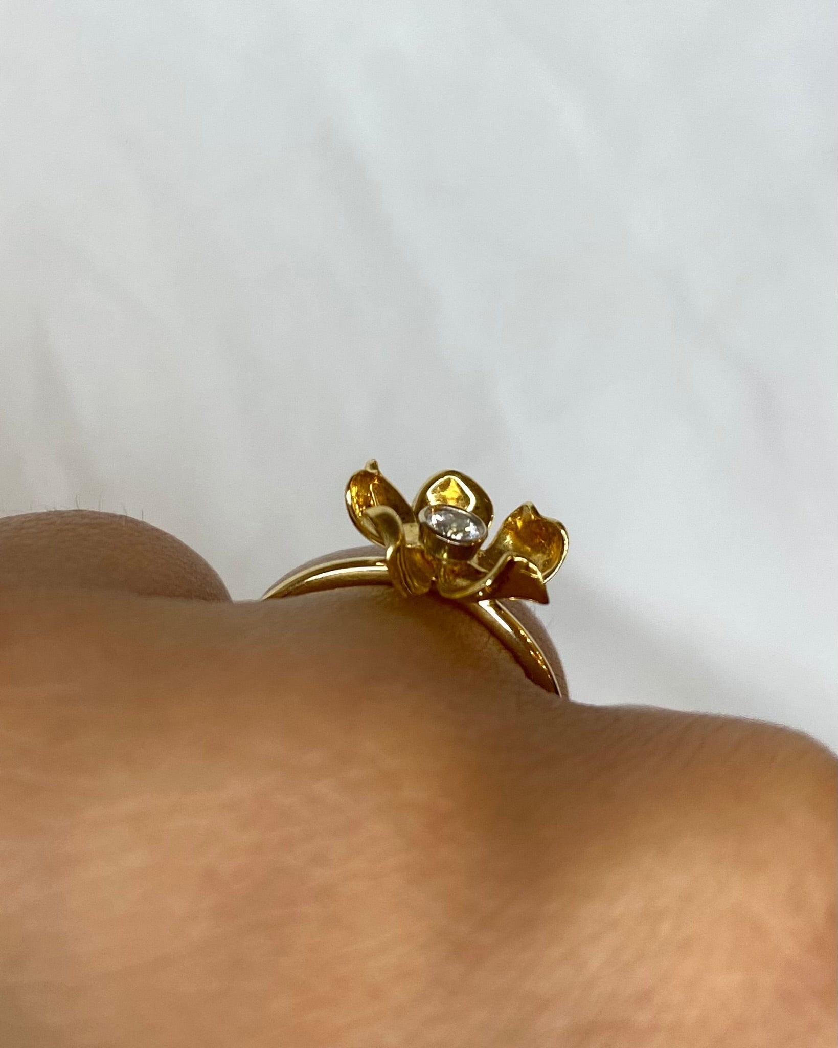 Bague Fleur Diamant 0.08 carat "Giana" - Elliade Paris