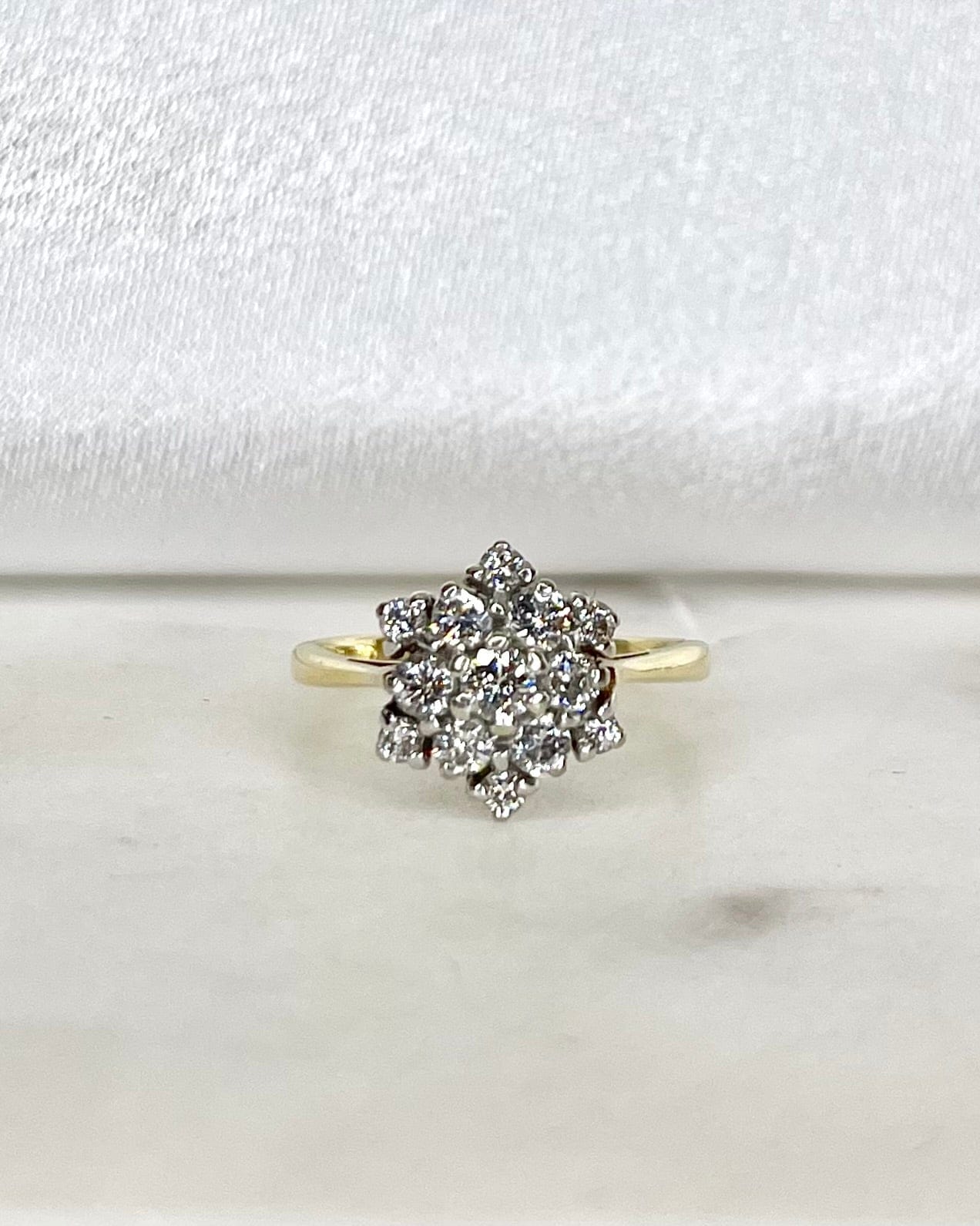 Bague Fleur Diamants 0.57 carat "Princille" - Elliade Paris