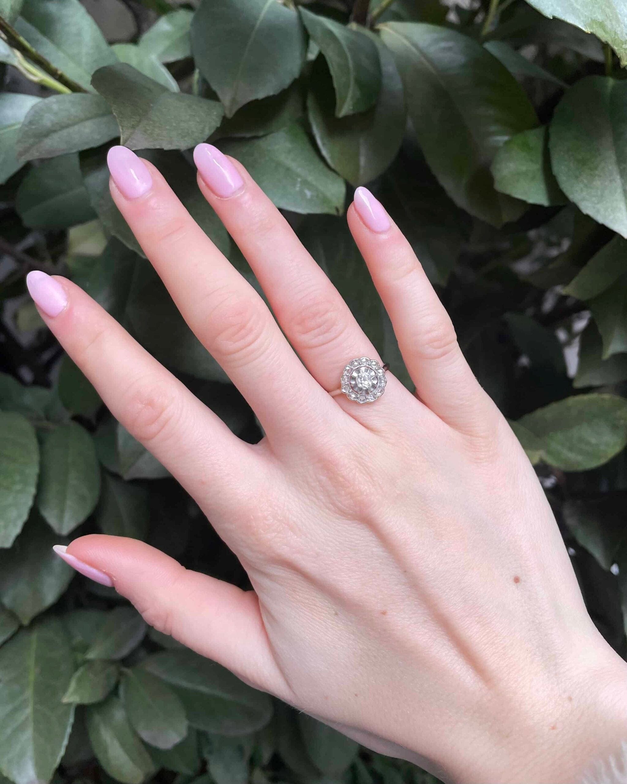 Art Deco Diamond Daisy Ring "Brianne"