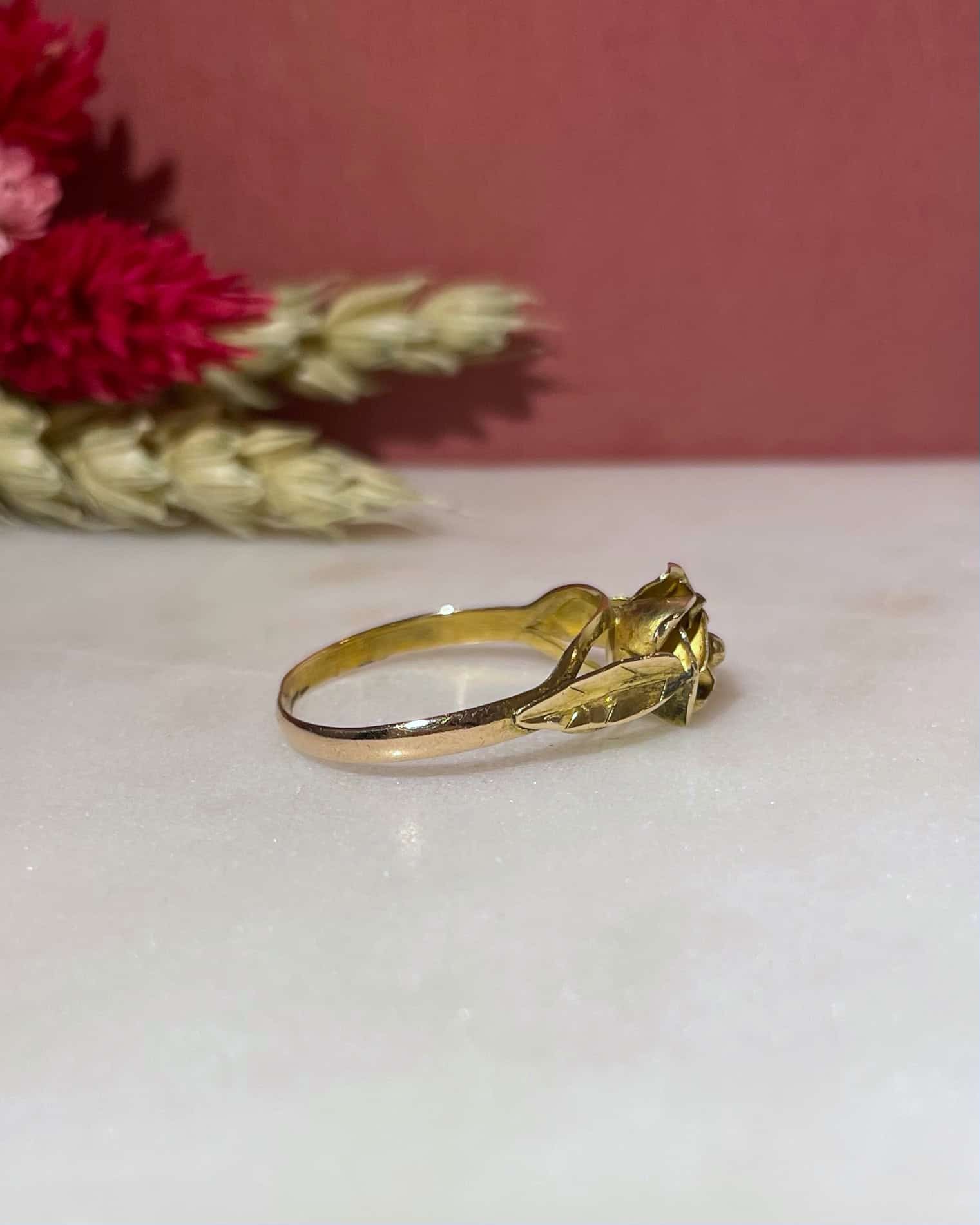 Bague Fleur Or jaune 18 carats "Faustyn" - Elliade Paris