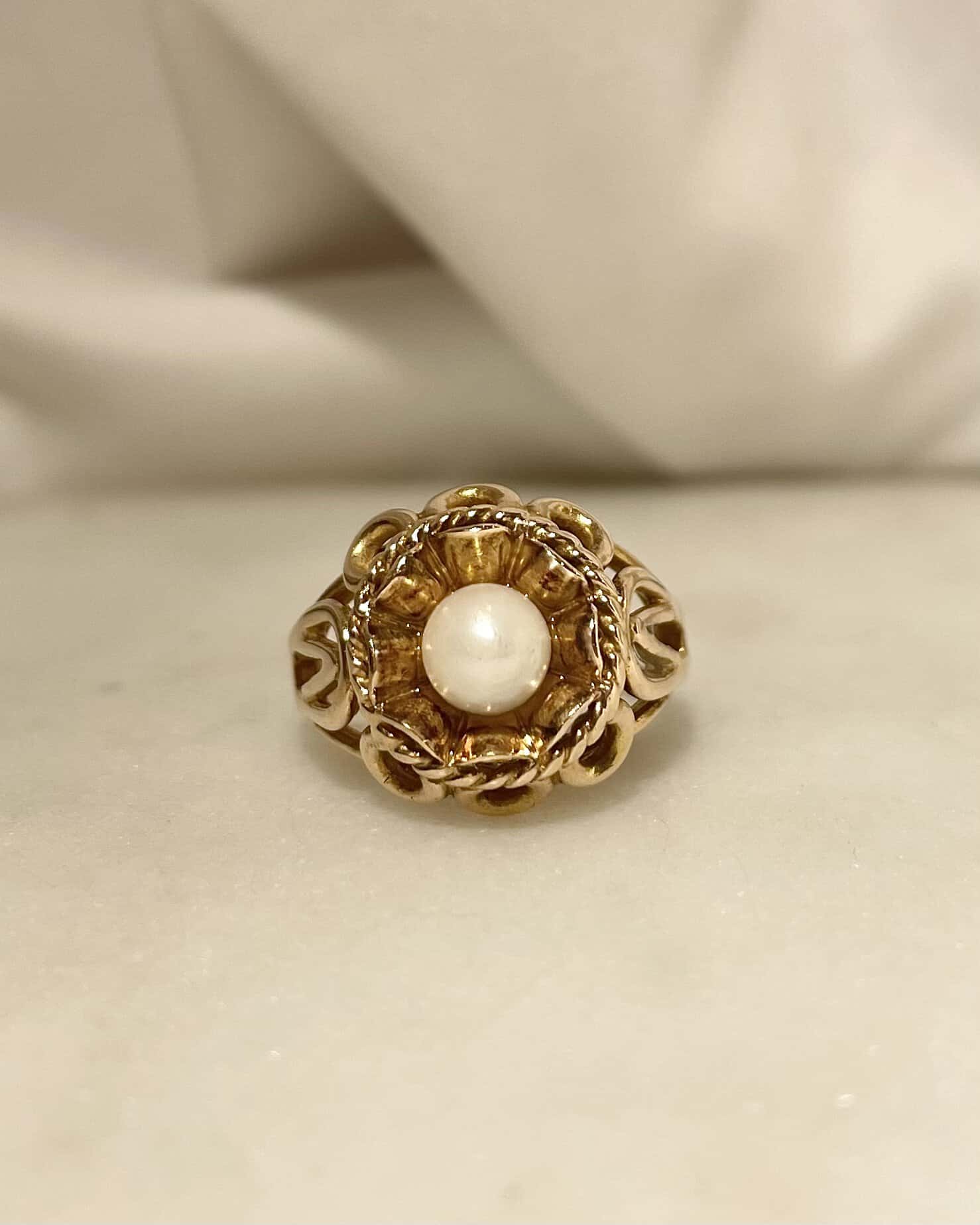 Bague Fleur Perle "Léonce" - Elliade Paris