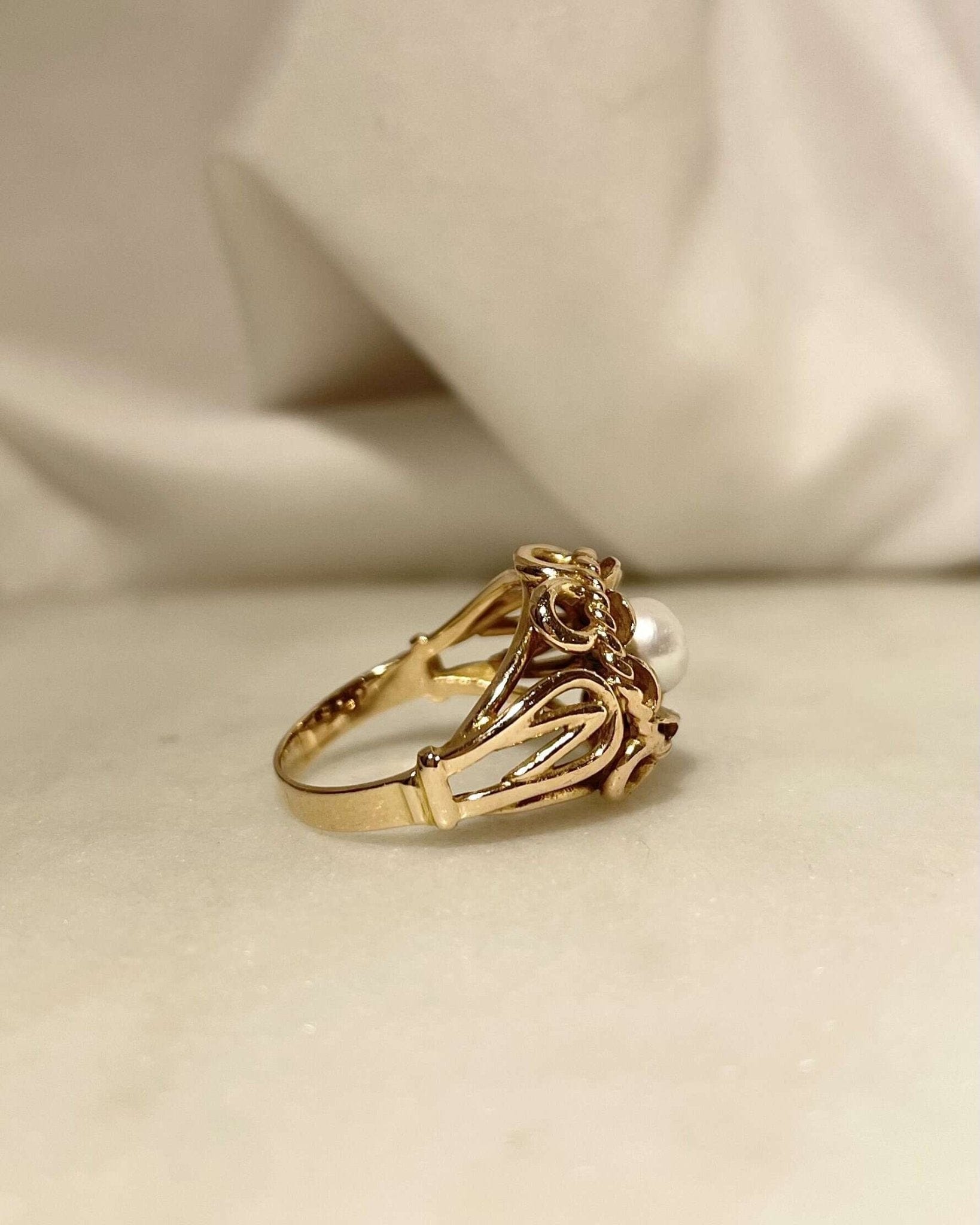 Bague Fleur Perle "Léonce" - Elliade Paris