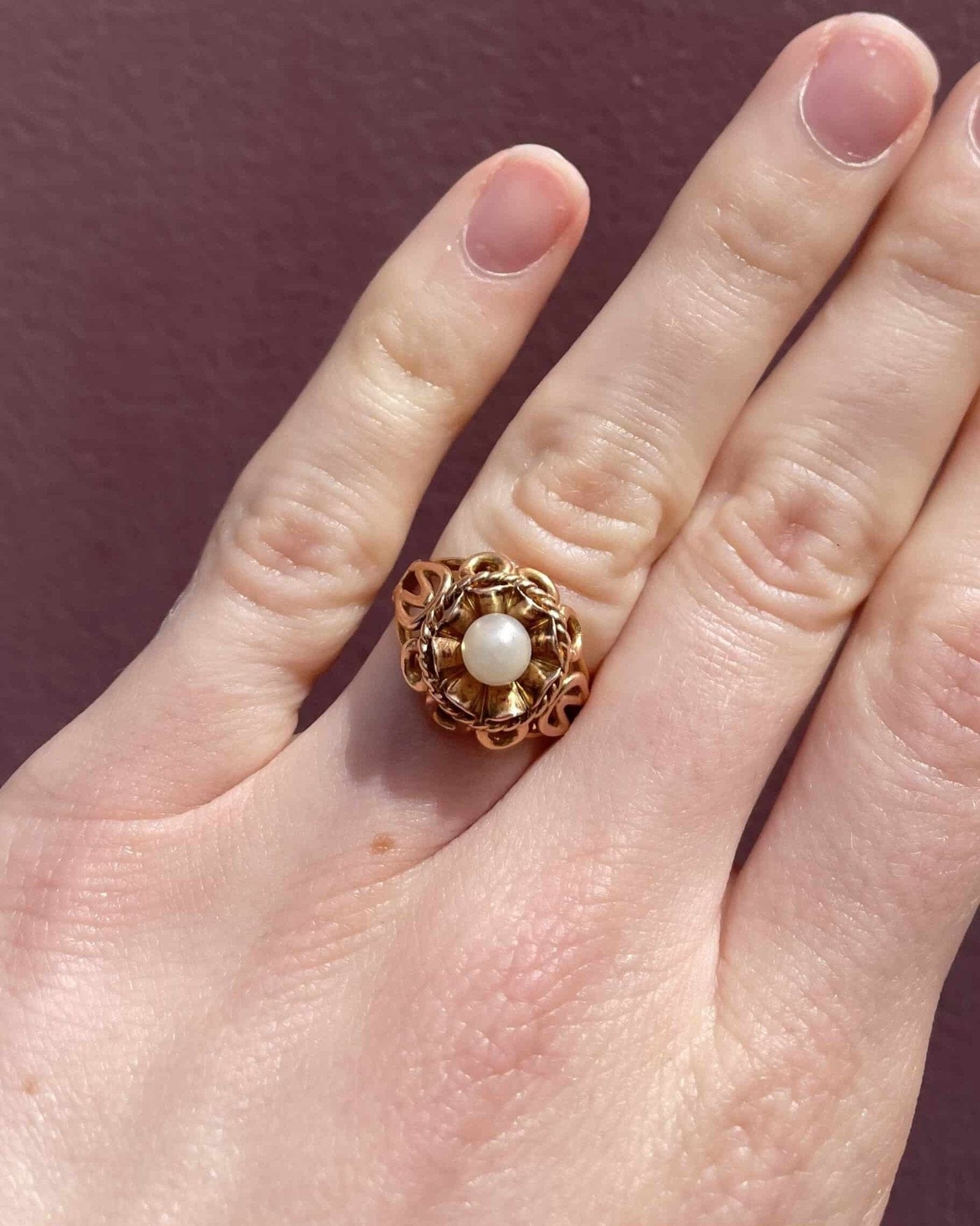 Bague Fleur Perle "Léonce" - Elliade Paris