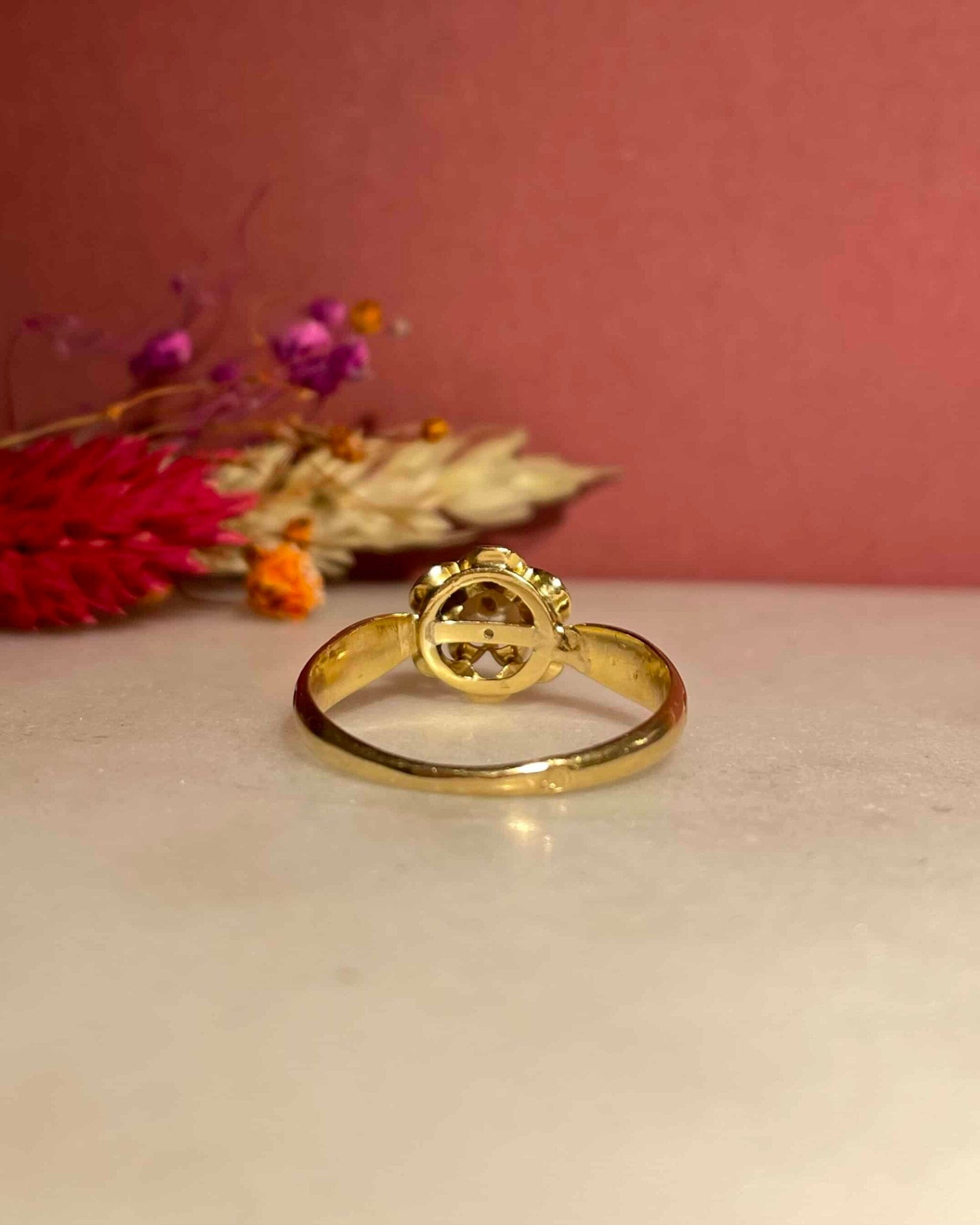 Bague Vintage Fleur Perle "Aly"