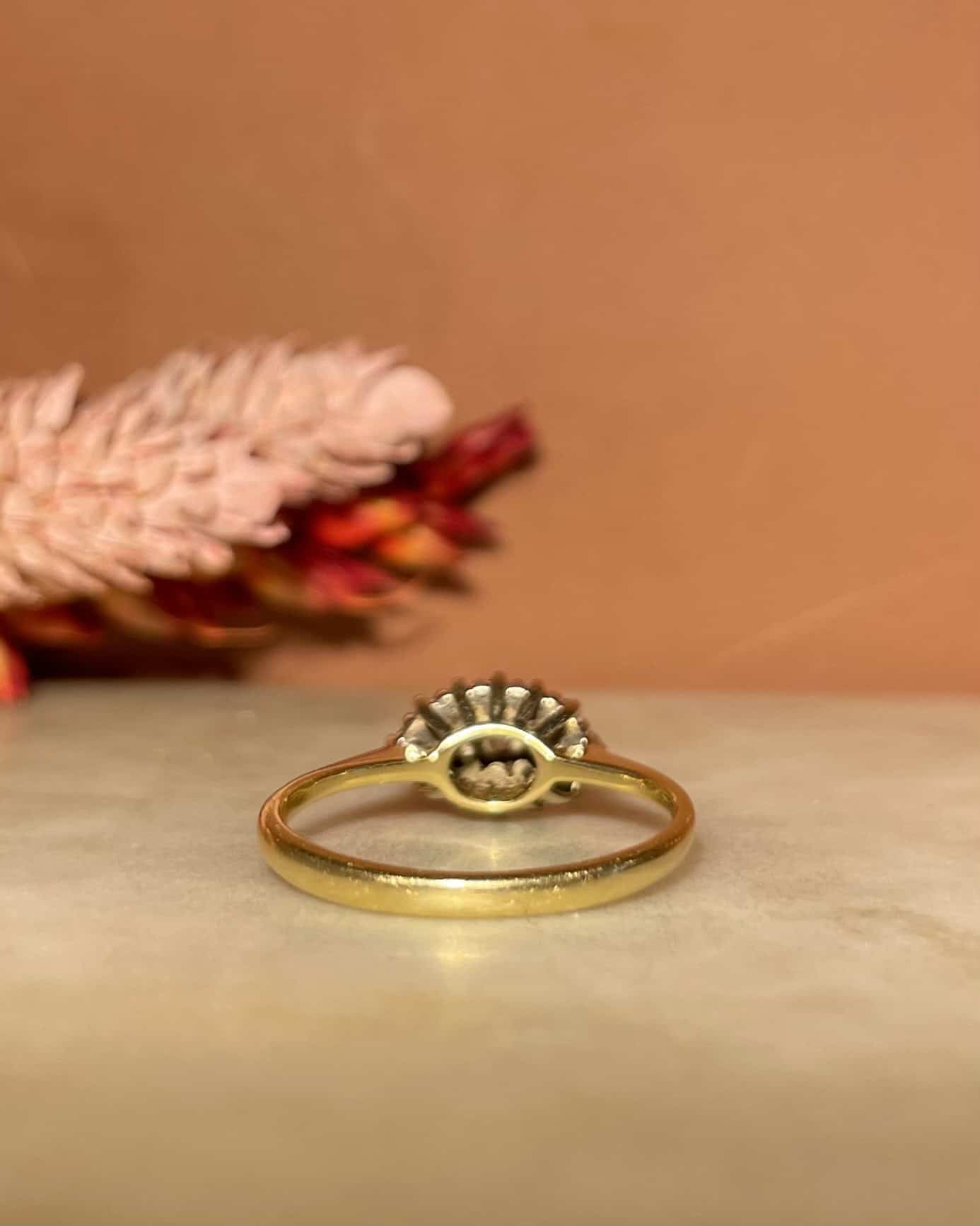 Bague Fleur Rivière 15 Diamants 0.33 carat "Oumi" - Elliade Paris