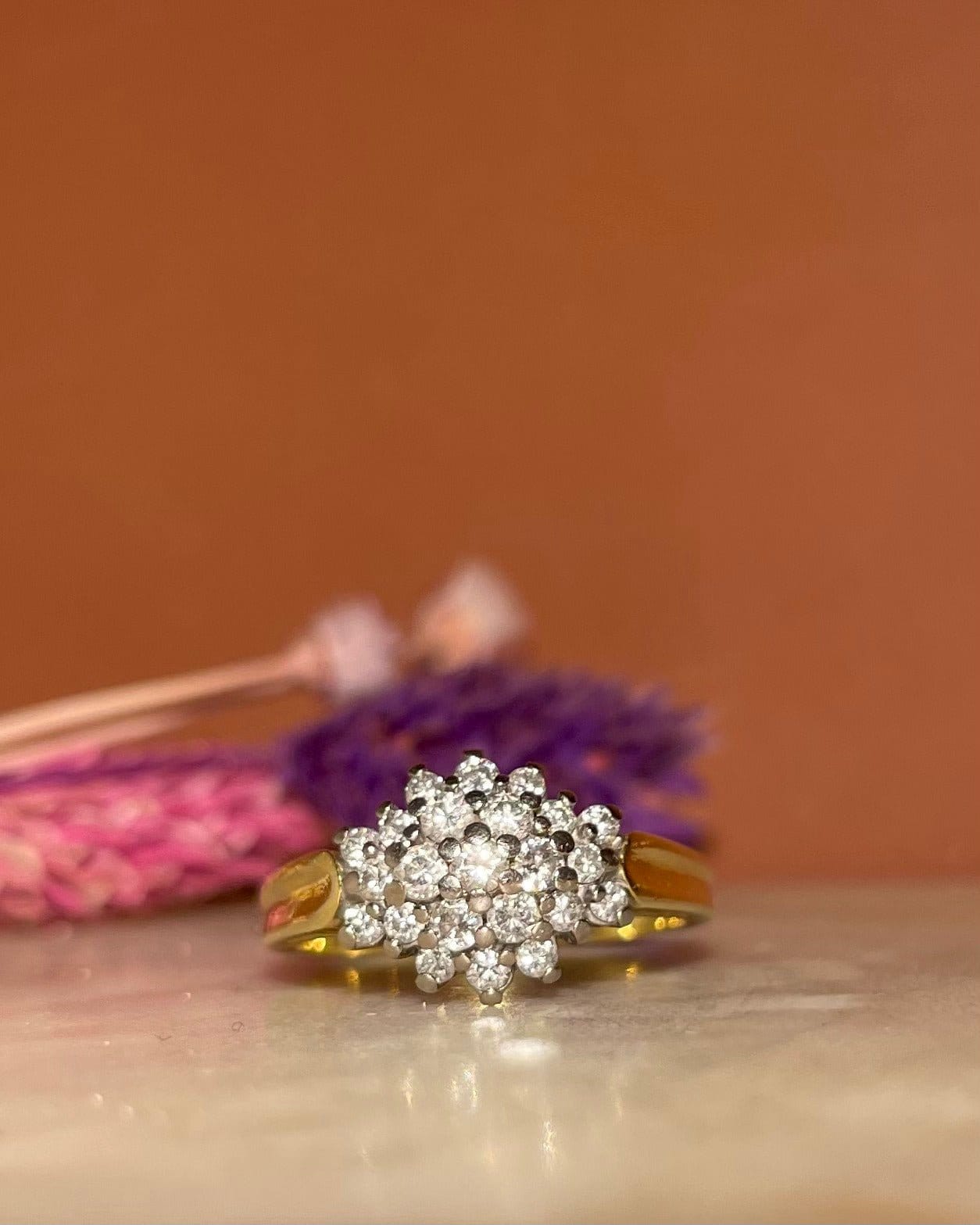 Bague Fleur Rivière 23 Diamants 0.53 carat « Amaylin » - Elliade Paris