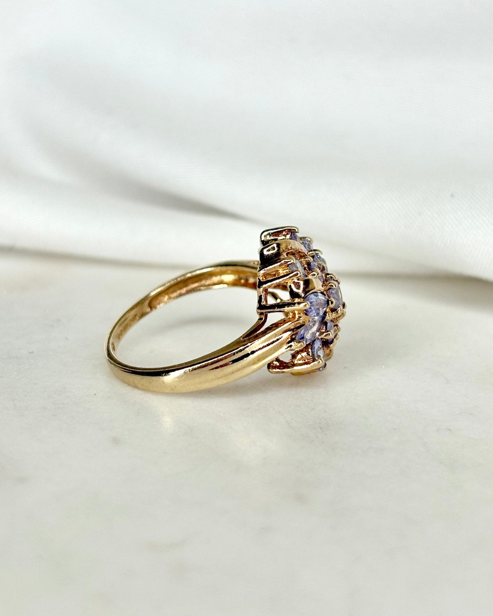 Bague Fleur Tanzanites 1.20 carat "Rania" - Elliade Paris