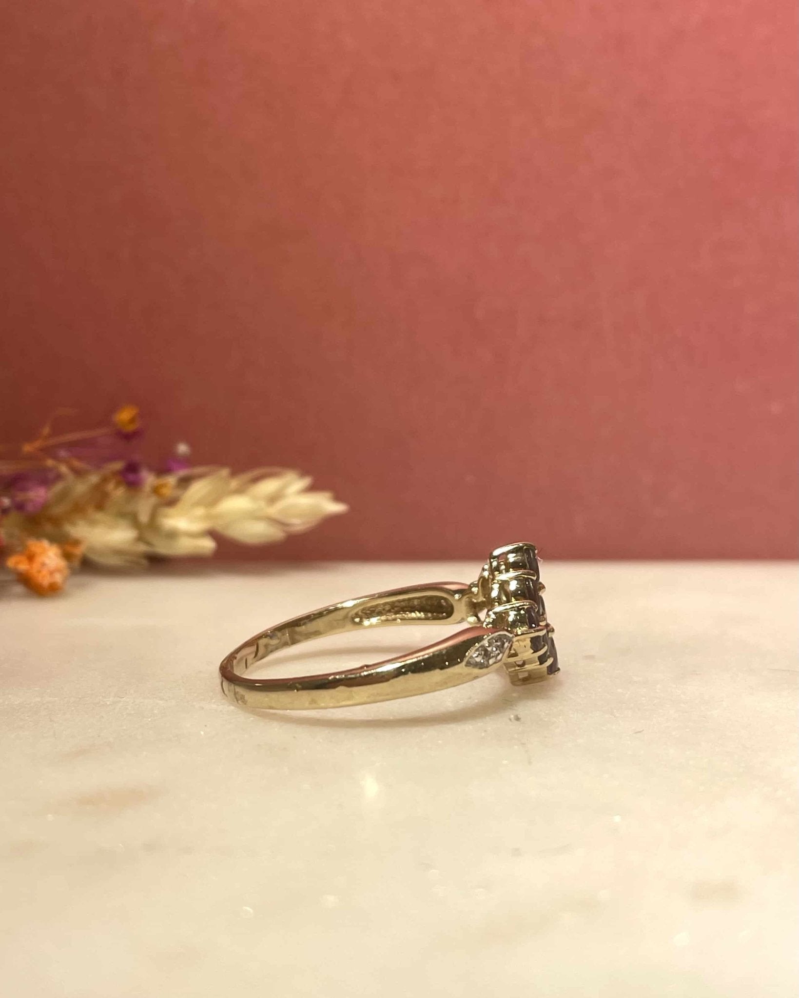 Bague Fleur Tourmaline 0.72 carat & Diamants "Ezia" - Elliade Paris