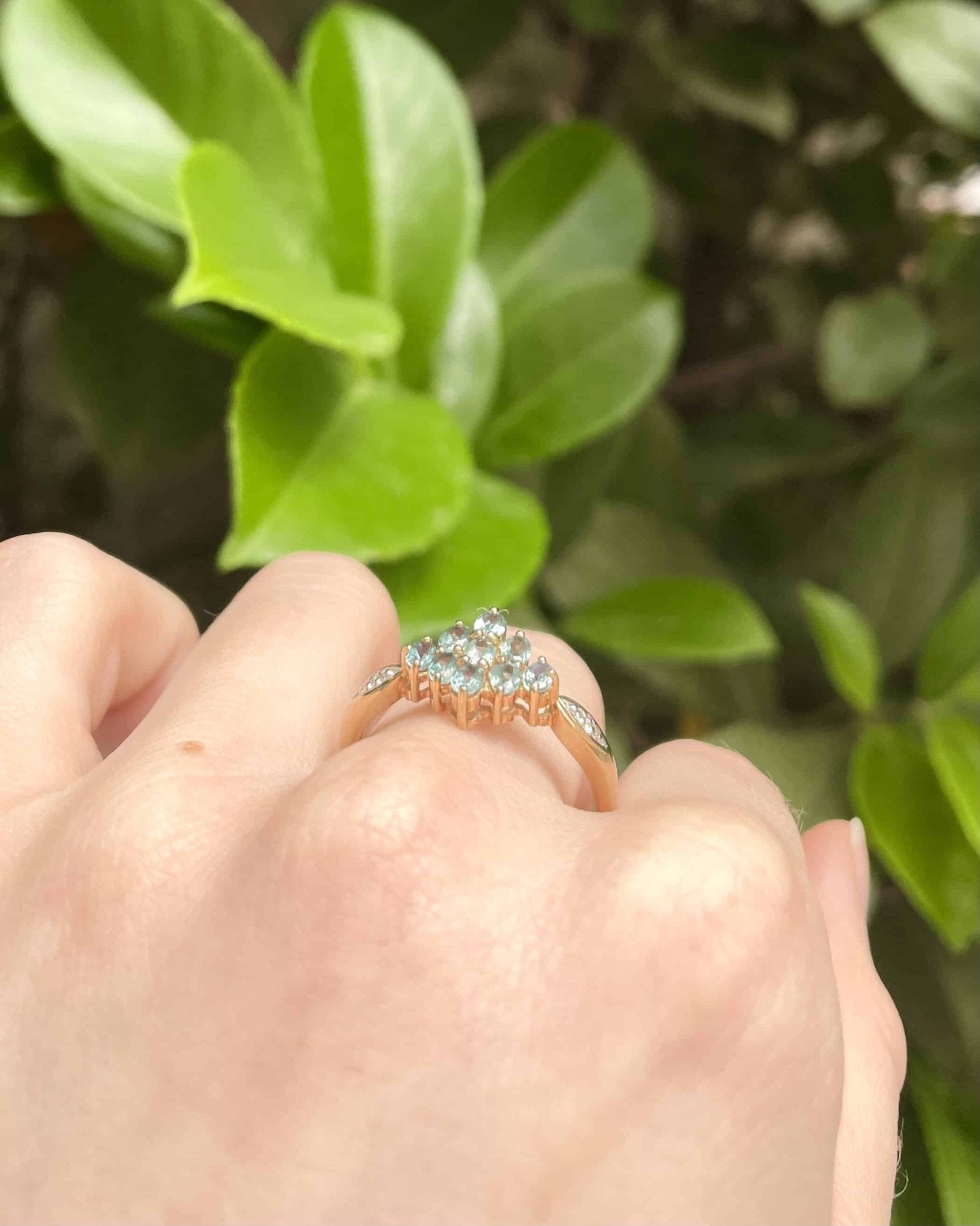 Bague Fleur Tourmaline 0.72 carat & Diamants "Ezia" - Elliade Paris
