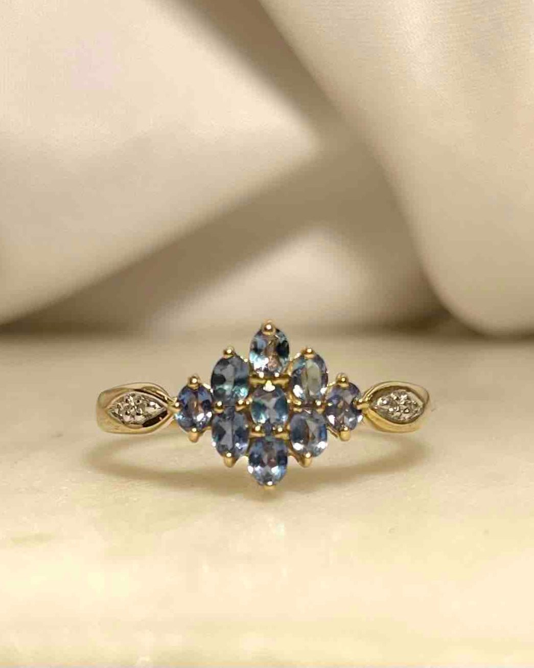 Bague Fleur Tourmaline 0.72 carat & Diamants "Ezia" - Elliade Paris