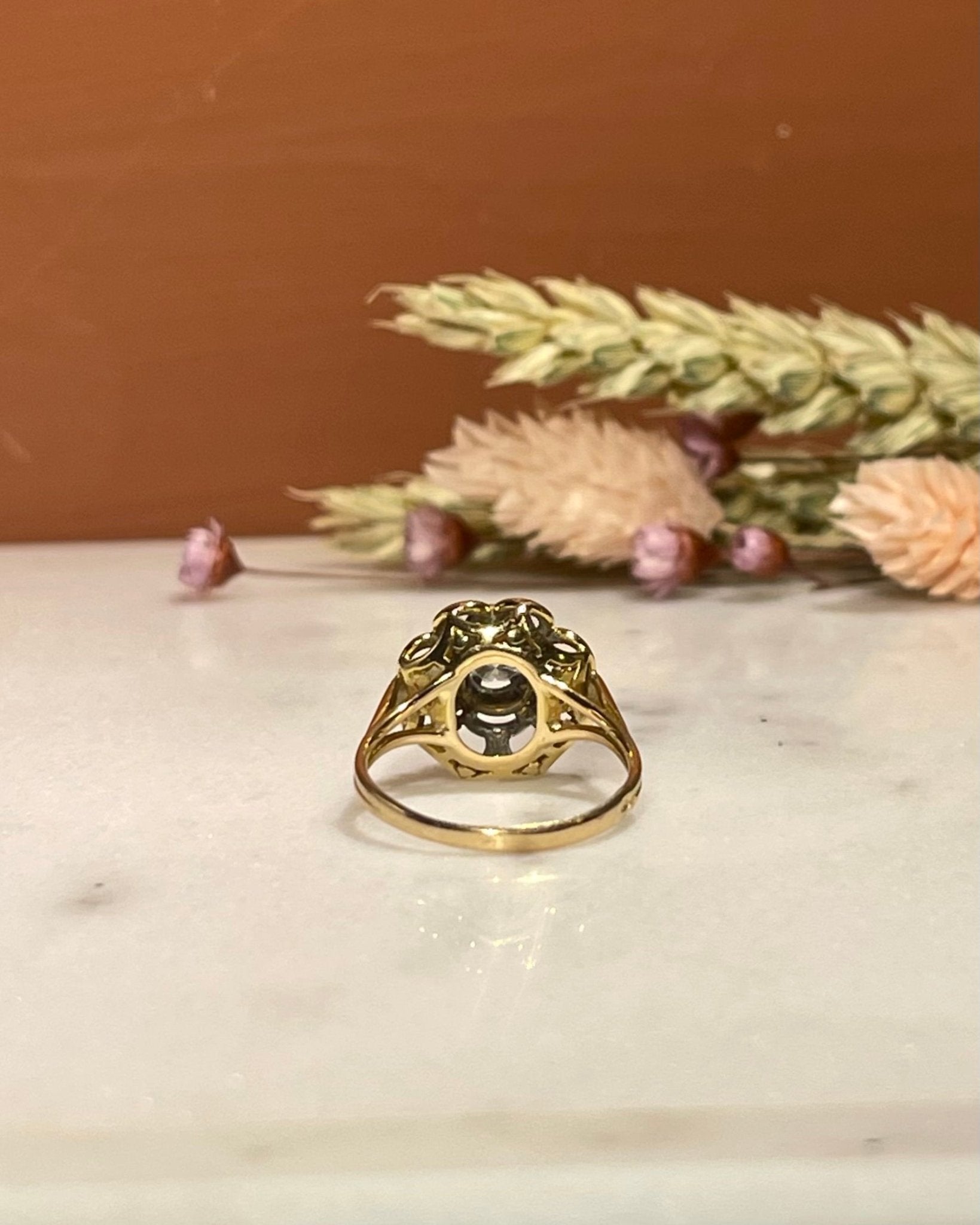 Bague Fleur Tressée Diamant 0.45 carat "Érica" - Elliade Paris