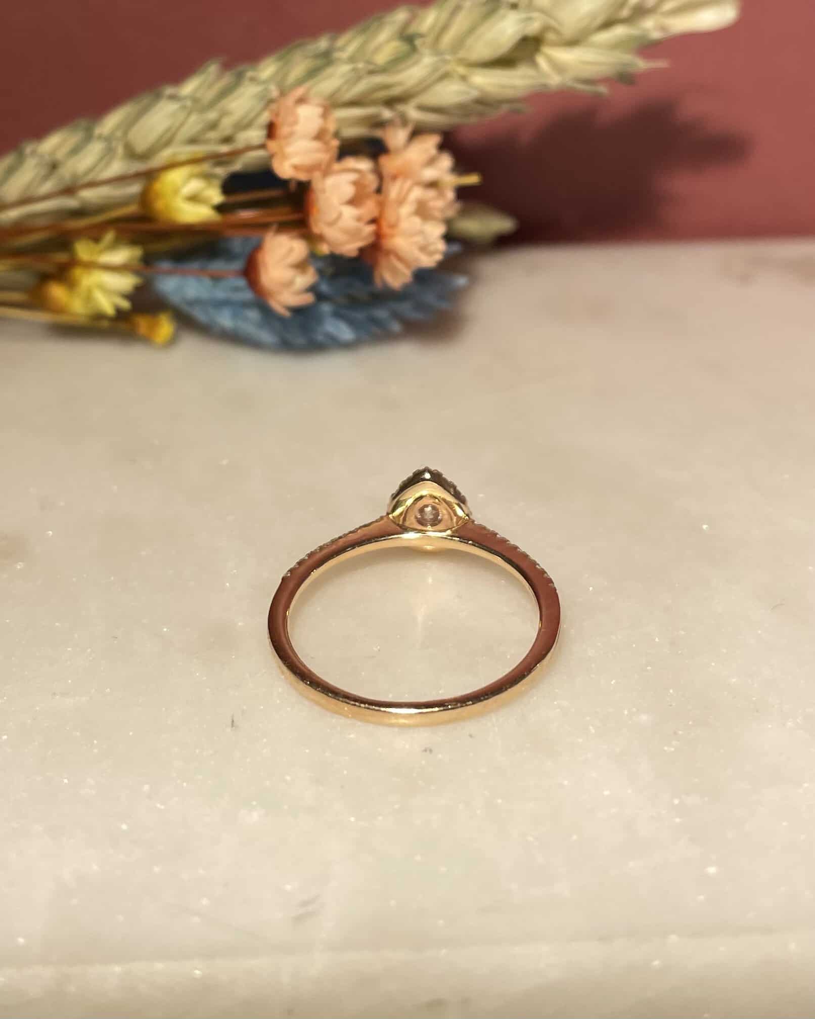 Bague goutte diamants 0.71 carat "Mirelle" - Elliade Paris