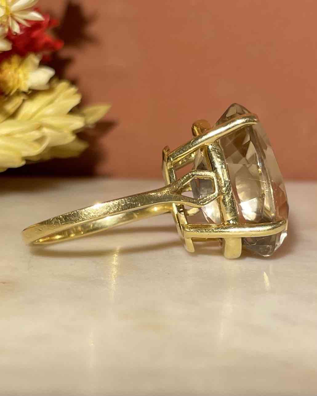 Anillo de Citrino “Amastan” de Cóctel de 16 quilates