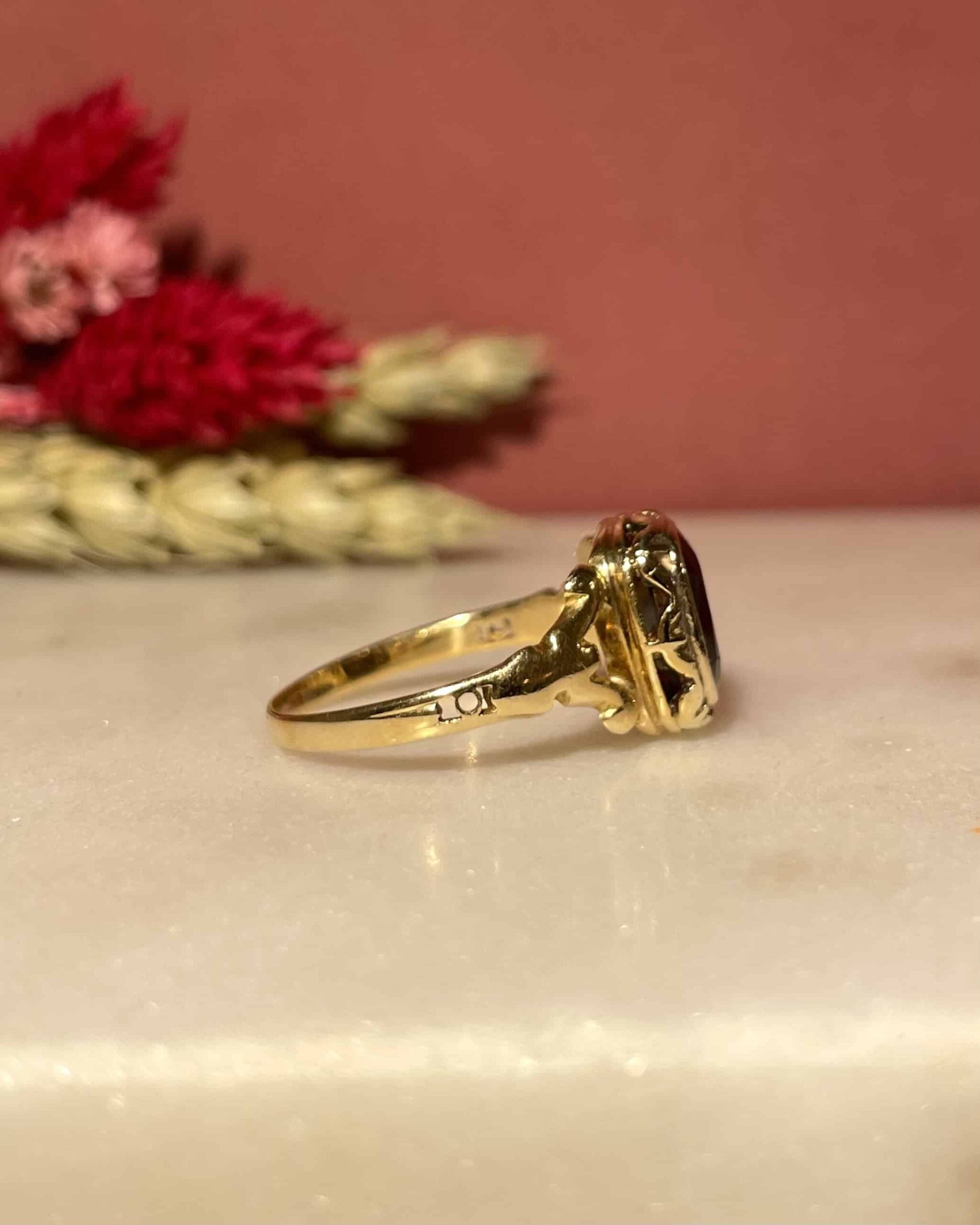 Bague Solitaire Grenat 2 carats "Olary"