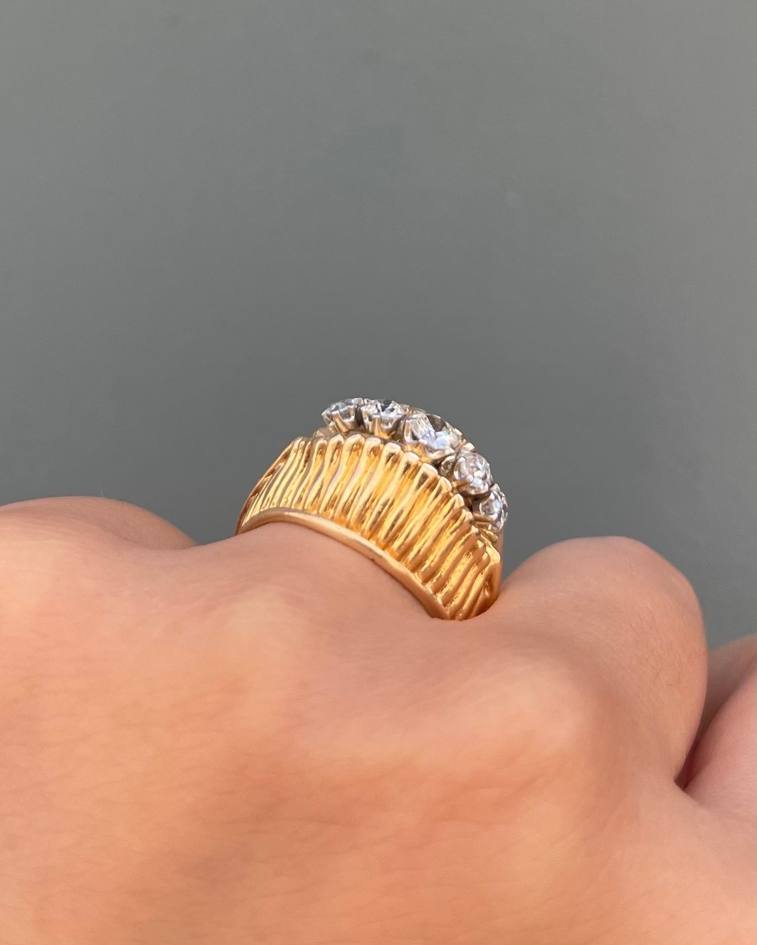 Bague Jarretière Diamants 1.03 carat "Lally" - Elliade Paris