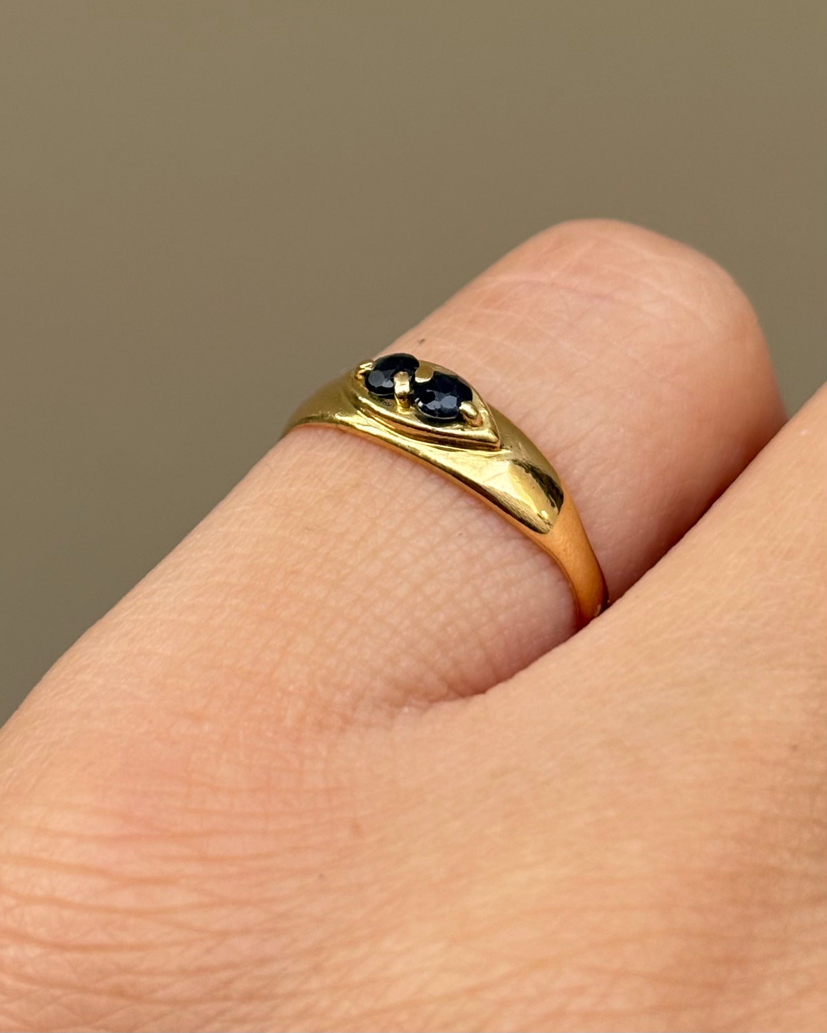 Bague Jonc 2 Saphirs "Larissa" - Elliade Paris