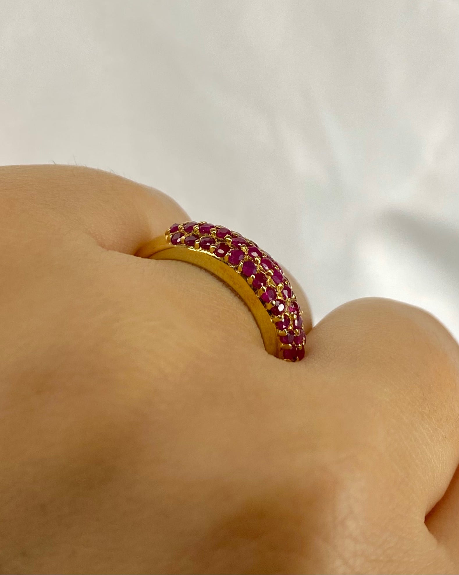 Bague Jonc 37 Rubis "Amandine" - Elliade Paris