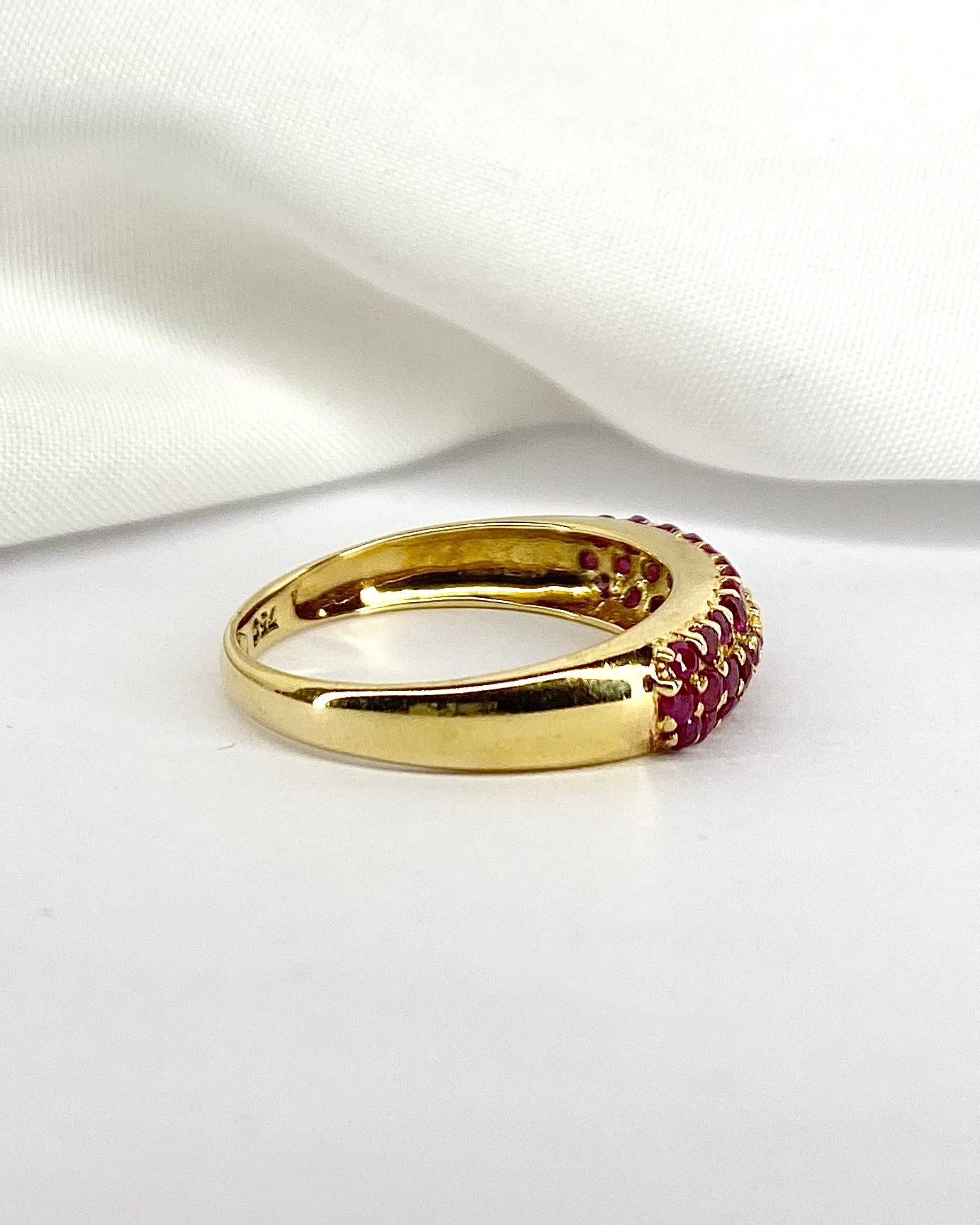 Bague Jonc 37 Rubis "Amandine" - Elliade Paris