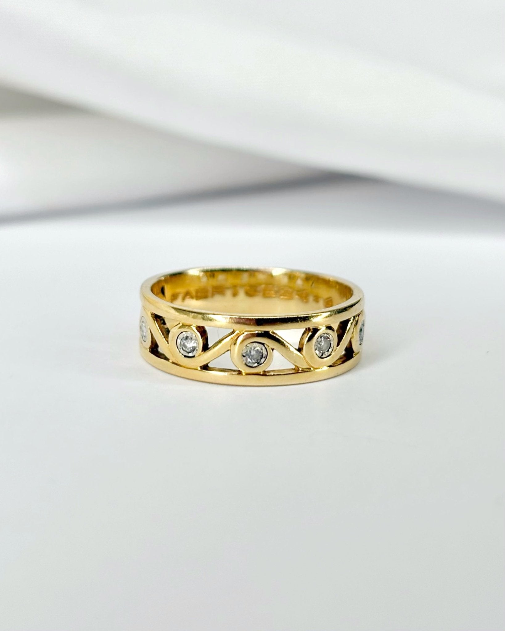 Bague Jonc 5 Diamants "Maia" - Elliade Paris