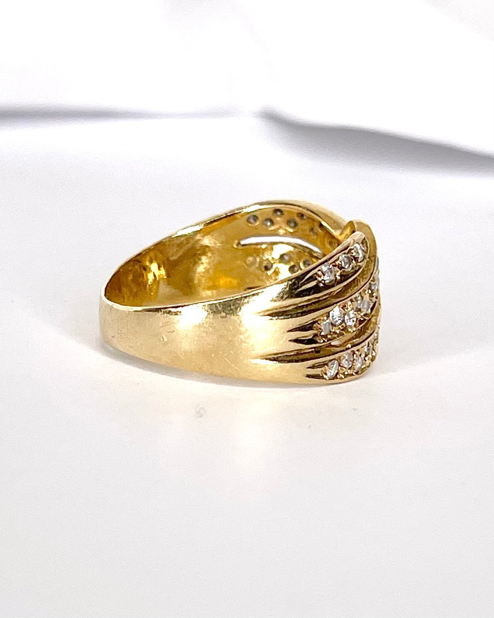Bague Jonc 50 Diamants & Or 5,21 g "Francesca" - Elliade Paris